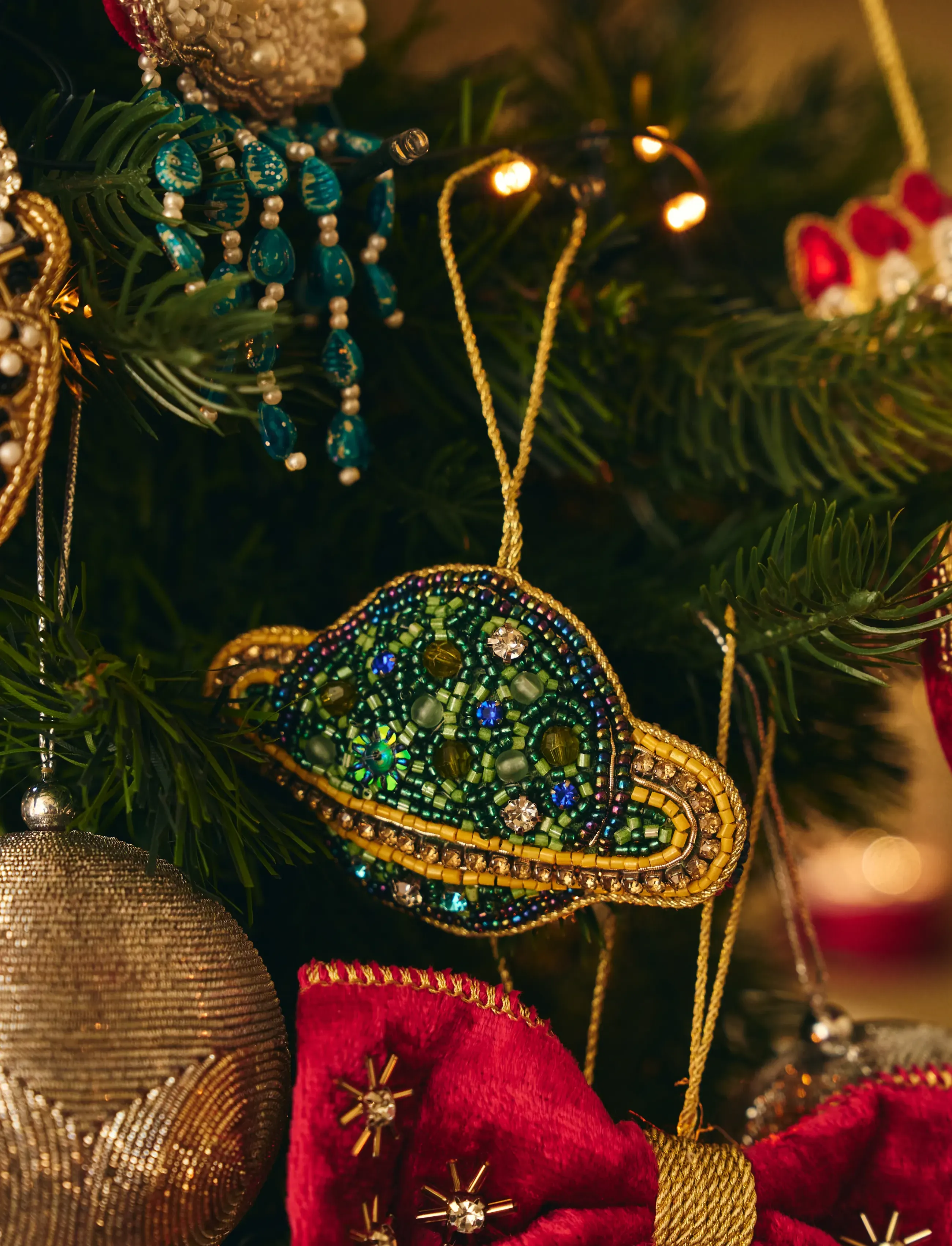 Anna + Nina - Beaded Spaced Out Ornament - multicolor - 0