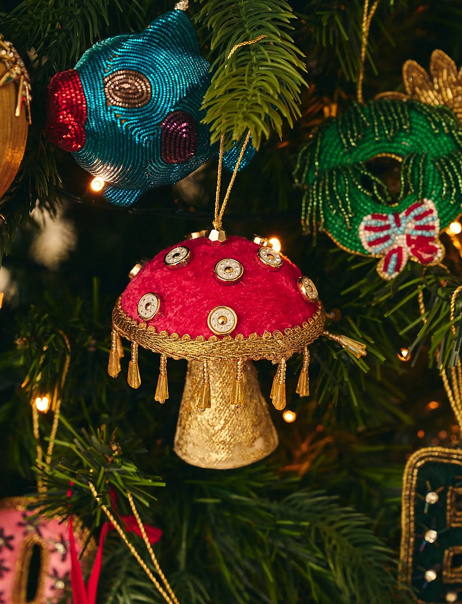 Anna + Nina - Holiday Shroom Blush Ornament - jõuluehted - pink - 0