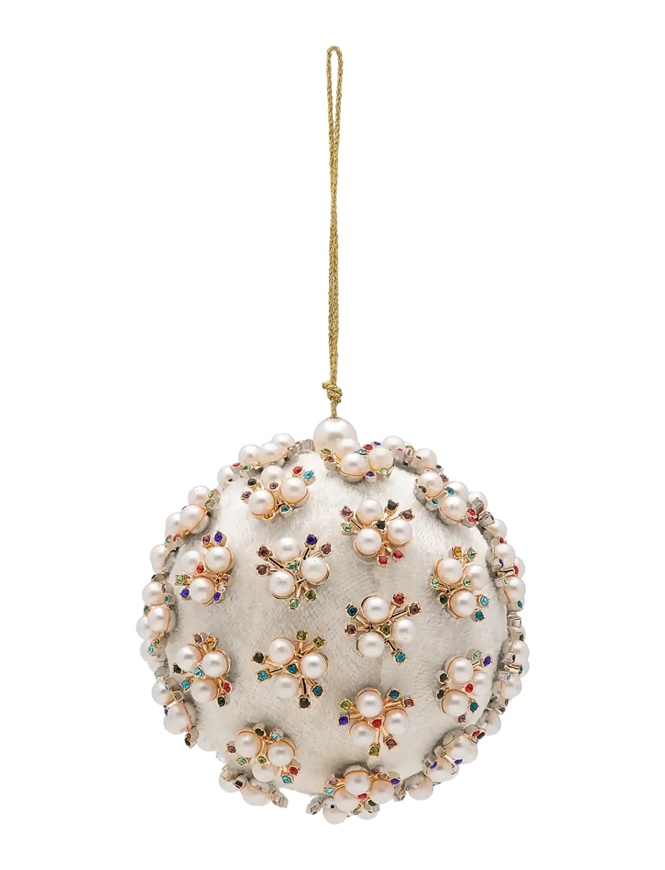 Anna + Nina Pearly Delight Ivory Ornament - Julepynt - WHITE / white