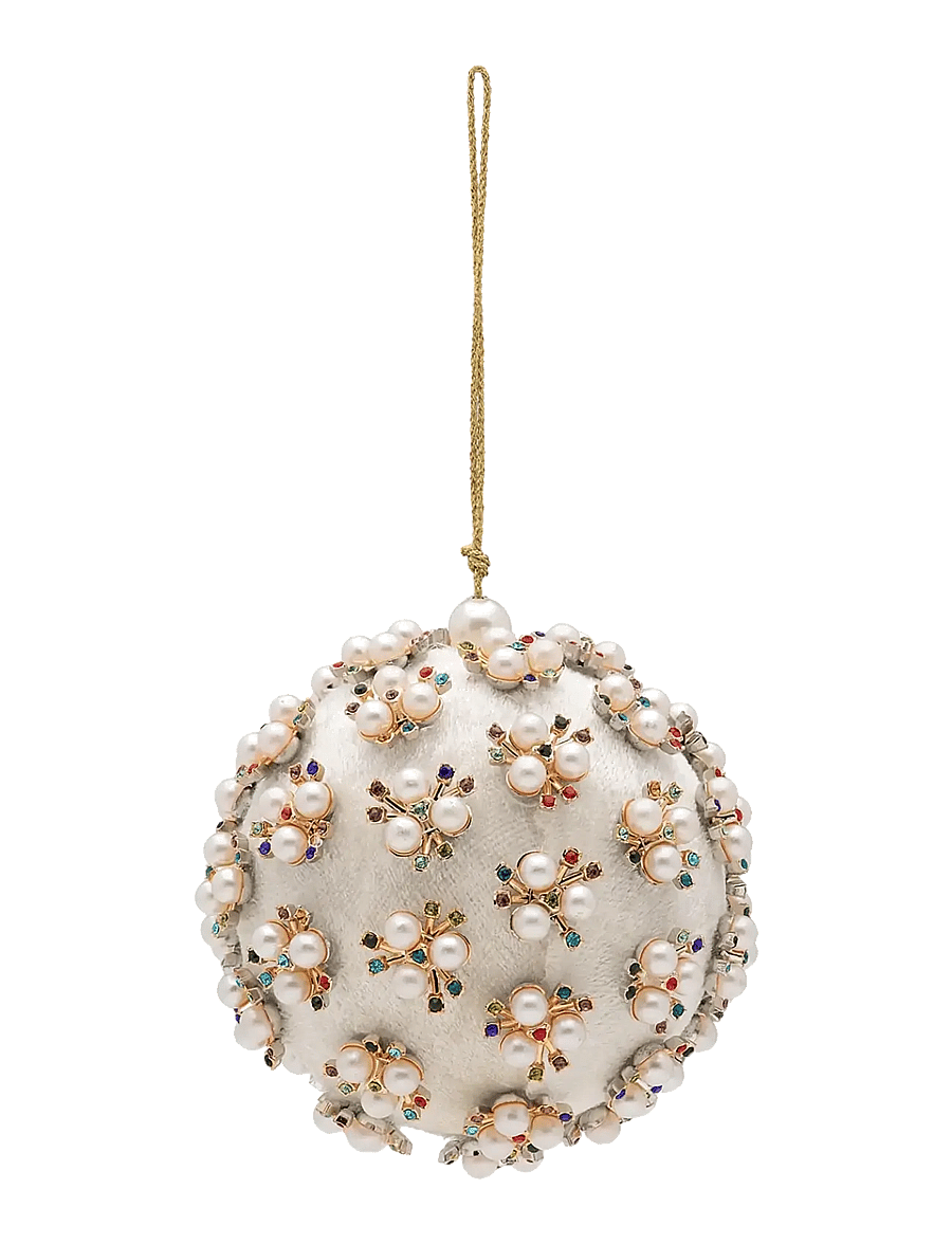 Anna + Nina - Pearly Delight Ivory Ornament - jõuluehted - white - 1