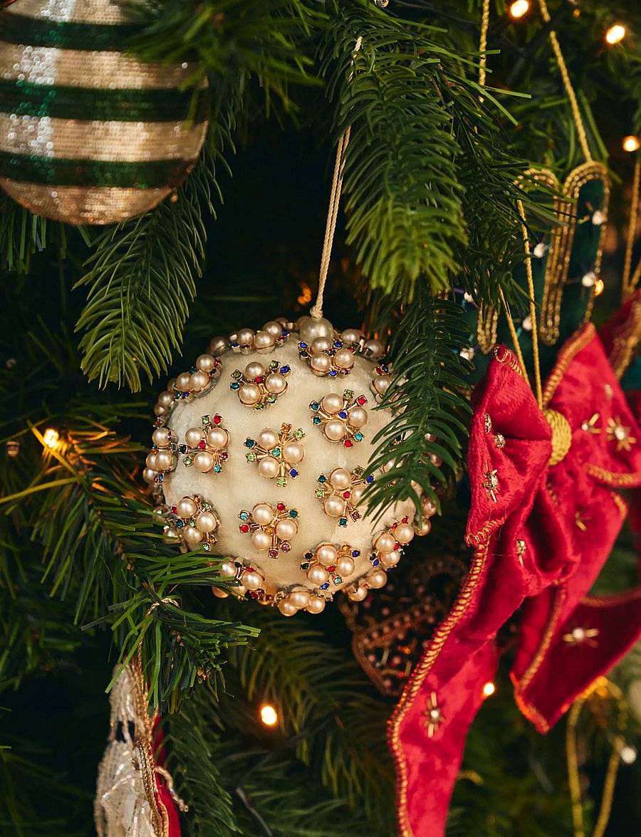 Anna + Nina - Pearly Delight Ivory Ornament - jõuluehted - white - 0
