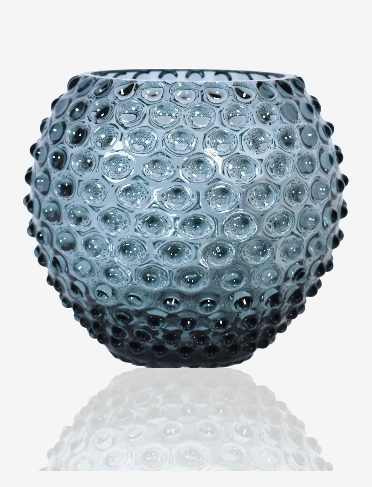 Anna von Lipa - Hobnail Globe Vase - steel blue - 0