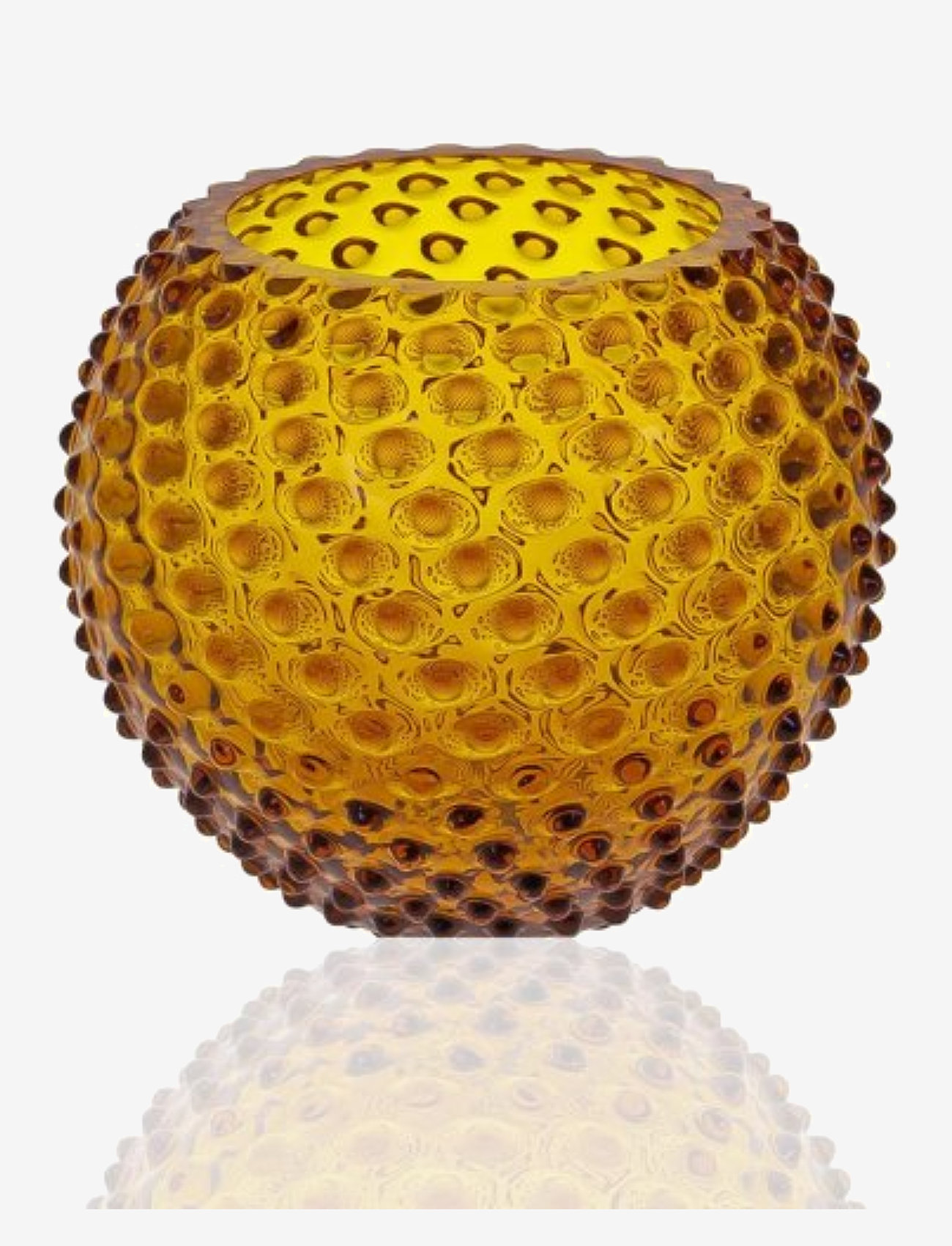 Anna von Lipa - Hobnail Globe Vase 18 cm - køb efter pris - amber - 0