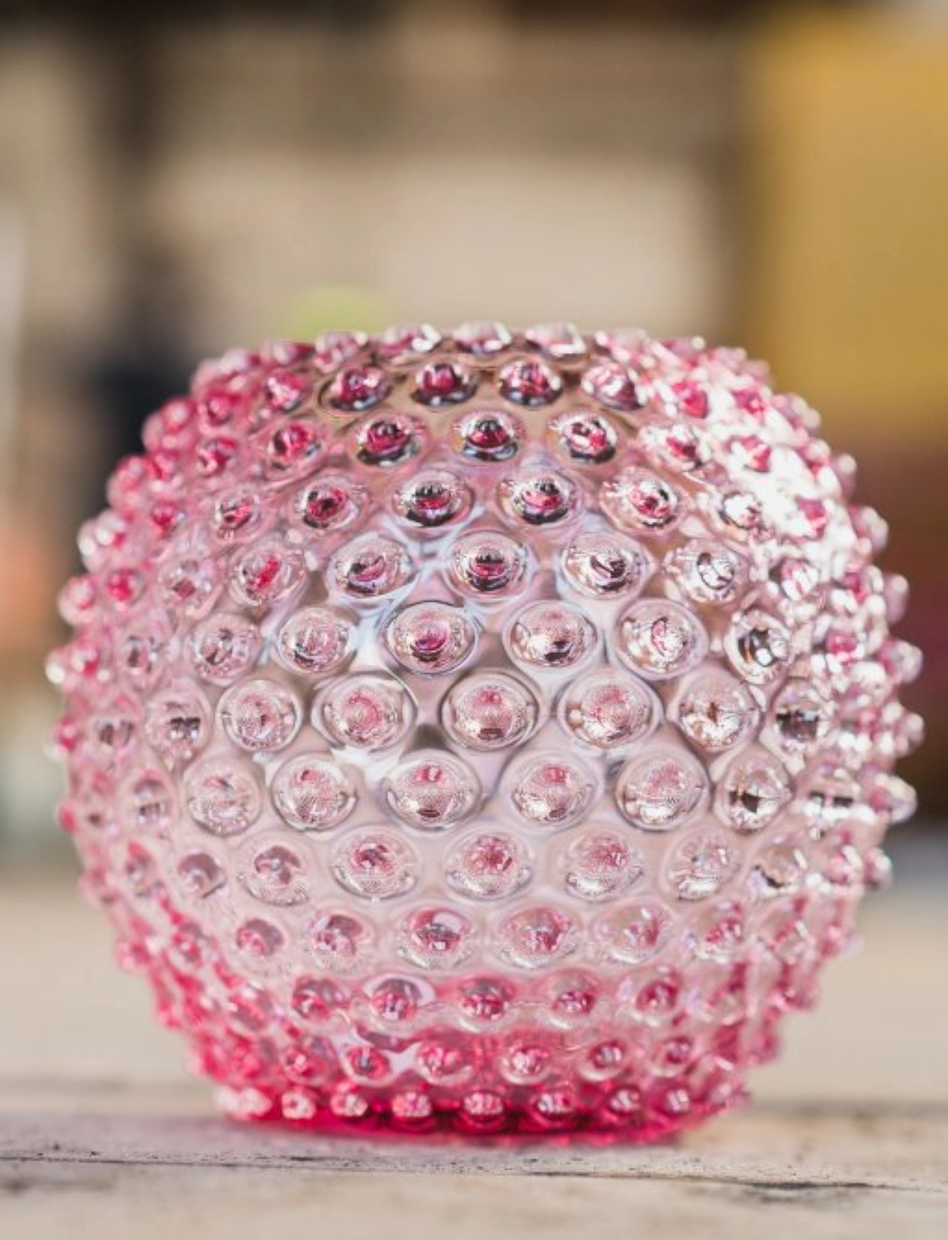 Anna von Lipa Hobnail Globe Vase 18 cm, Ø 18 cm, Pink, Vaser > Store Vaser, Unisex