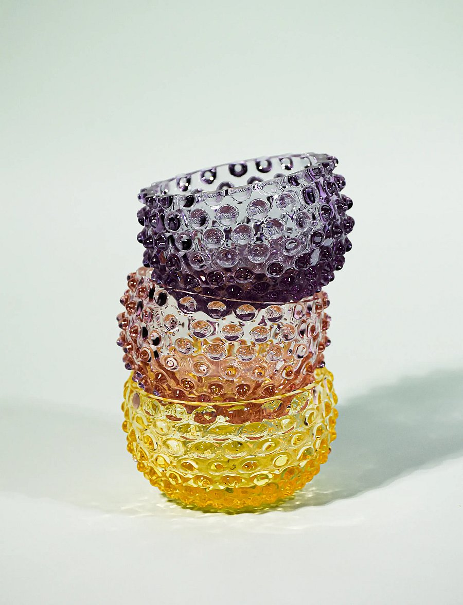 Anna von Lipa - Hobnail Tapas 11,5 cm - servierschalen - rosa - 2
