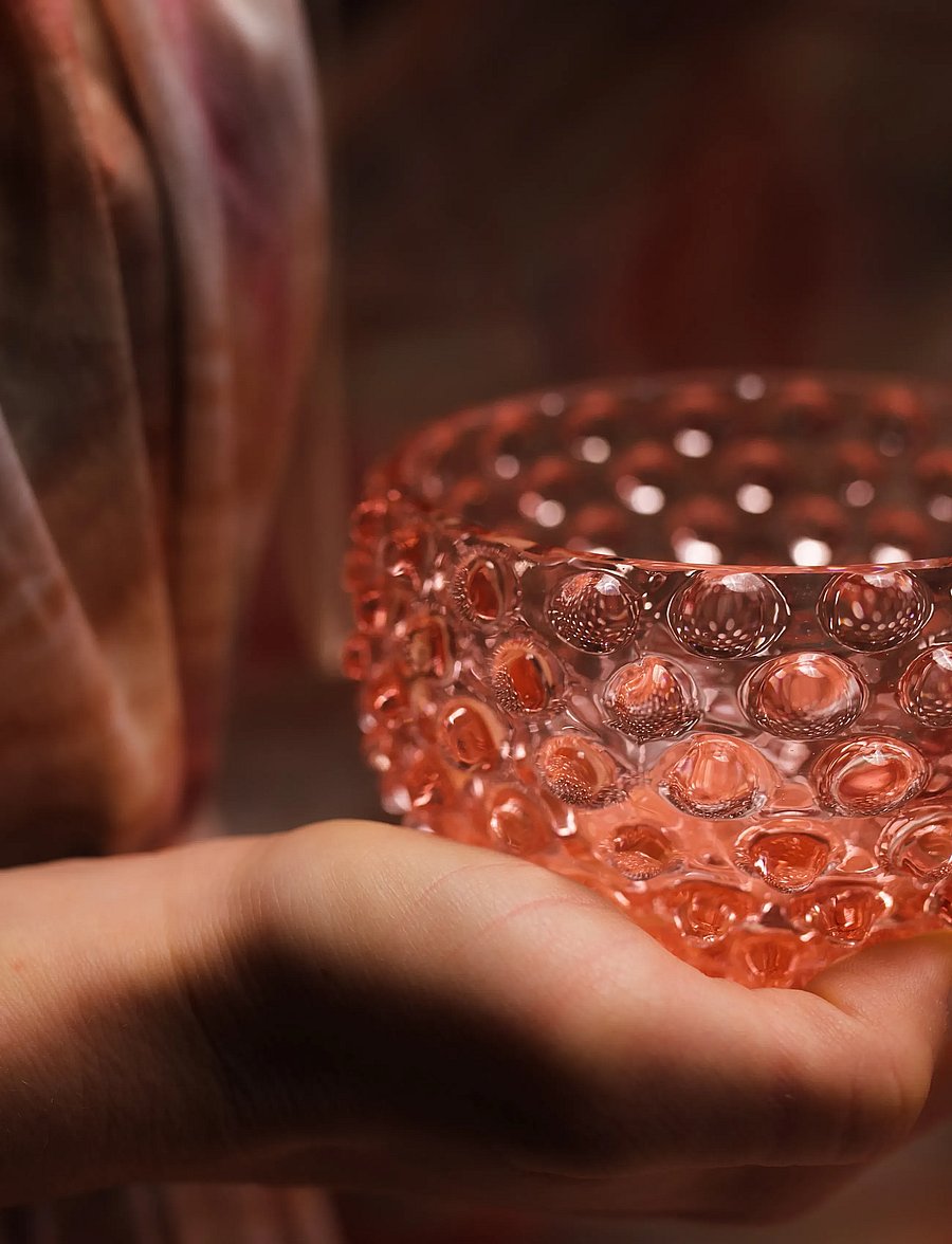 Anna von Lipa - Hobnail Tapas 11,5 cm - servierschalen - rosa - 3