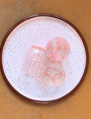 Anna von Lipa - Sparkles Plate with Rosa & Brown - de laveste prisene - rosa & brown - 1