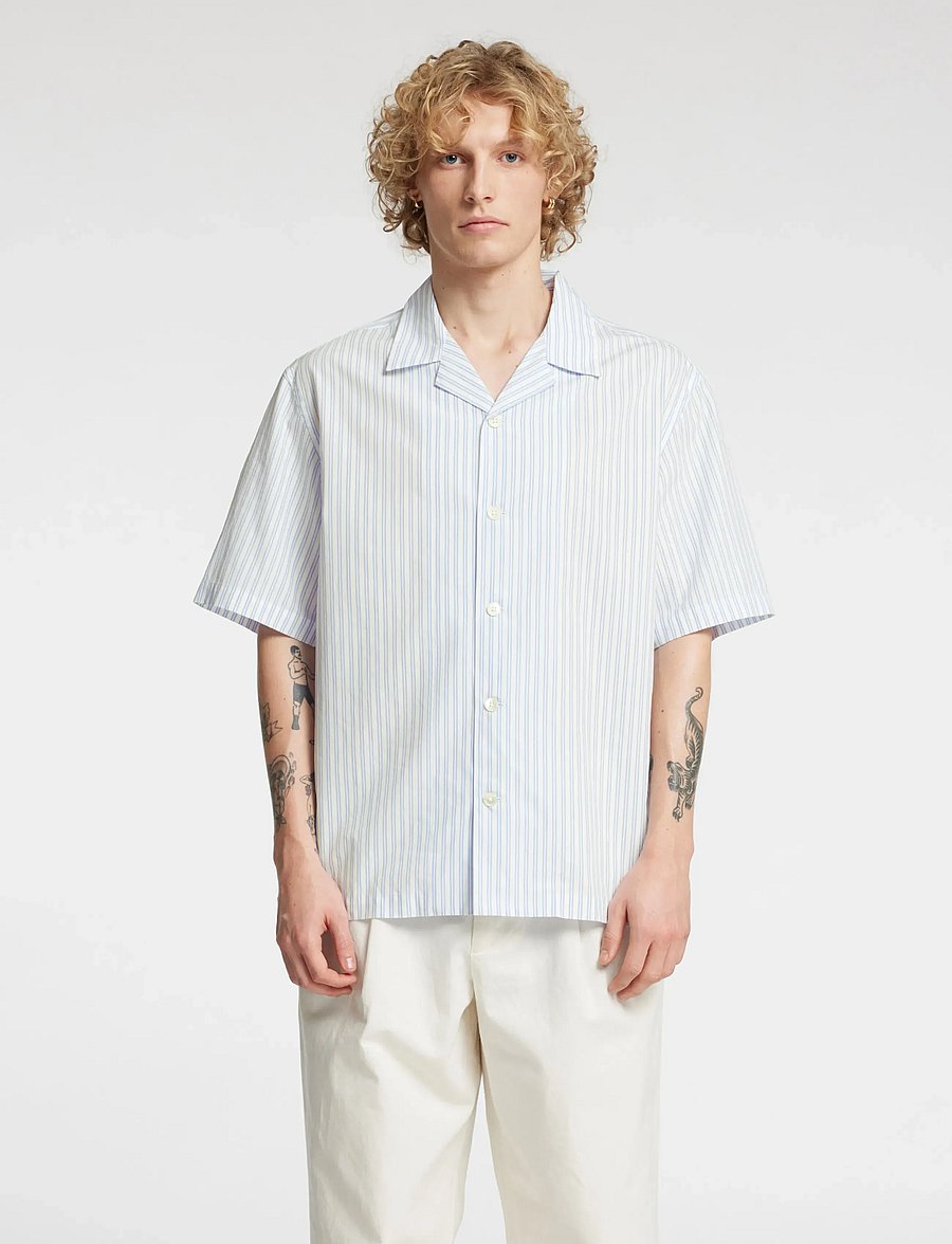 Annarr - ANRRELAXALFRED-POPLIN SHIRT SS - bright white - 0