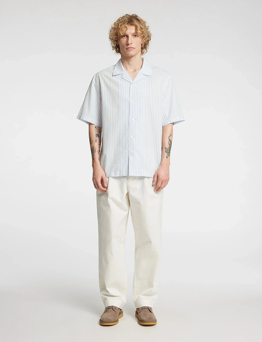 Annarr - ANRRELAXALFRED-POPLIN SHIRT SS - bright white - 4
