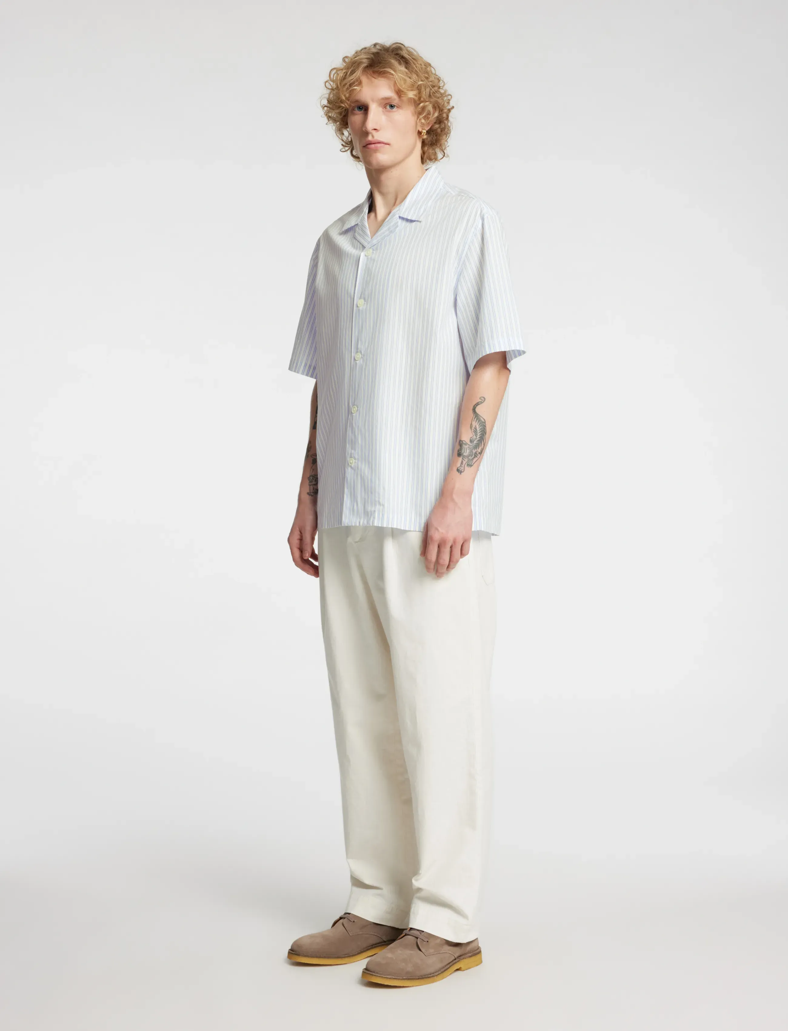 ANNARR Anrrelaxalfred-Poplin Shirt Ss kortärmade skjortor herr – bild 5