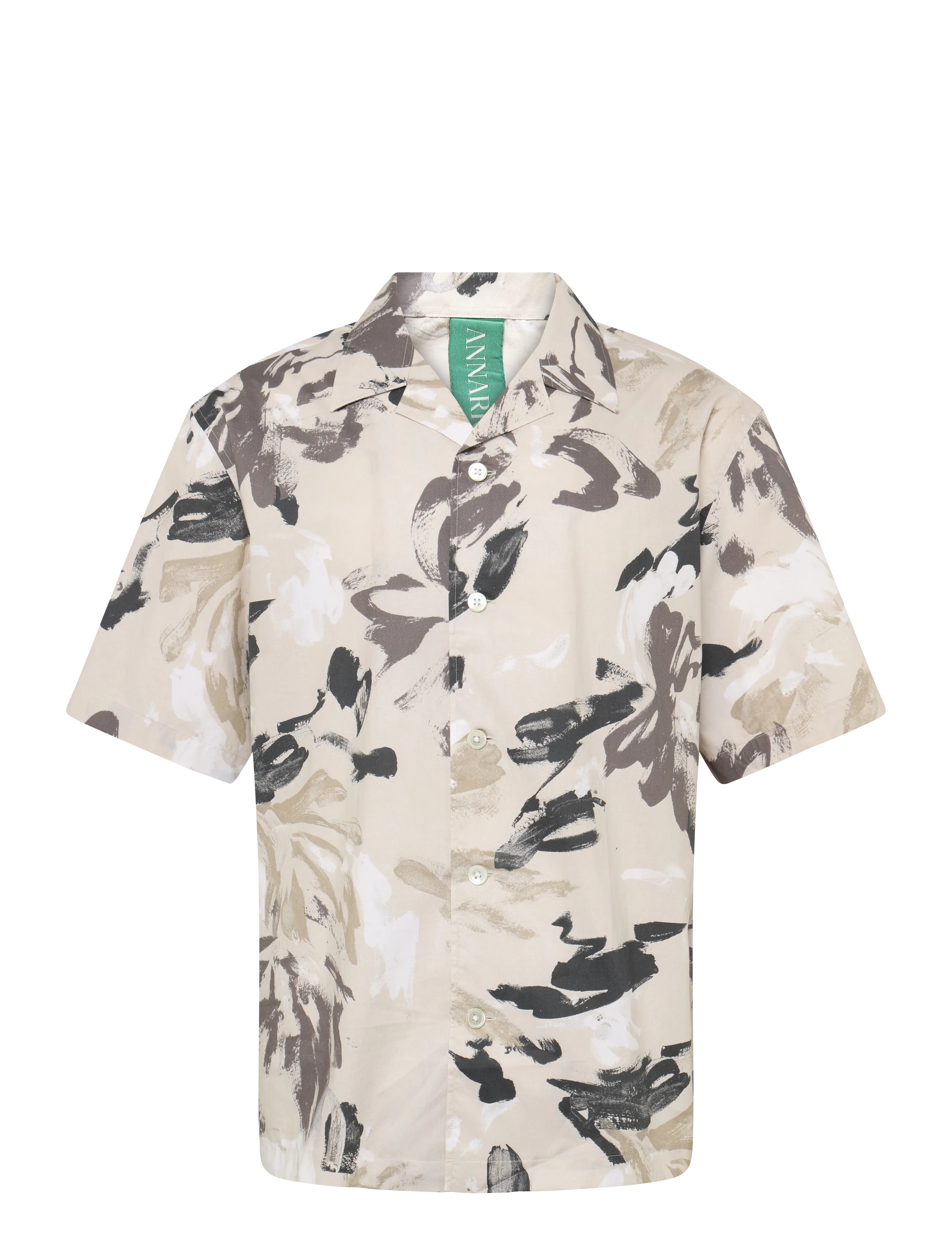 Annarr - ANRRELAXALFRED-AOP SHIRT SS - birch - 1