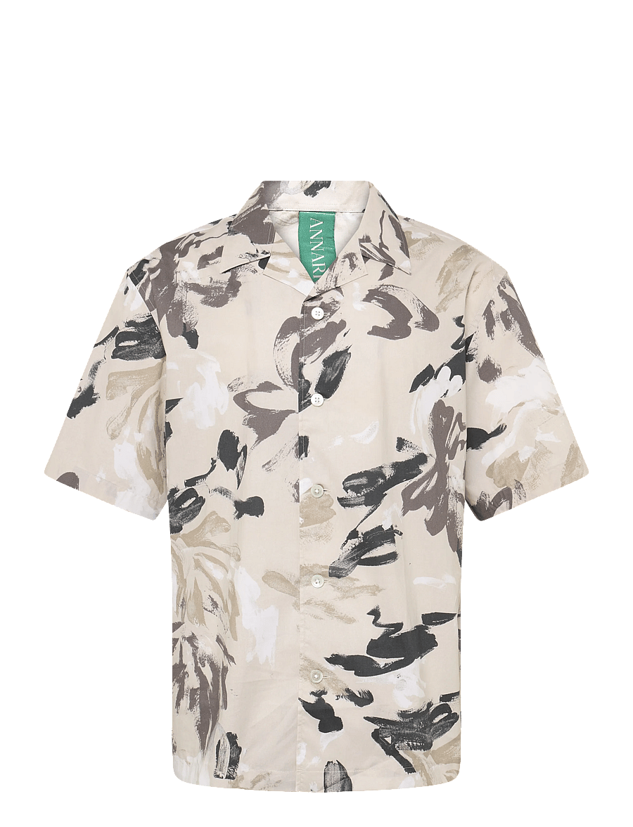 Annarr - ANRRELAXALFRED-AOP SHIRT SS - kuviolliset paidat - birch - 1