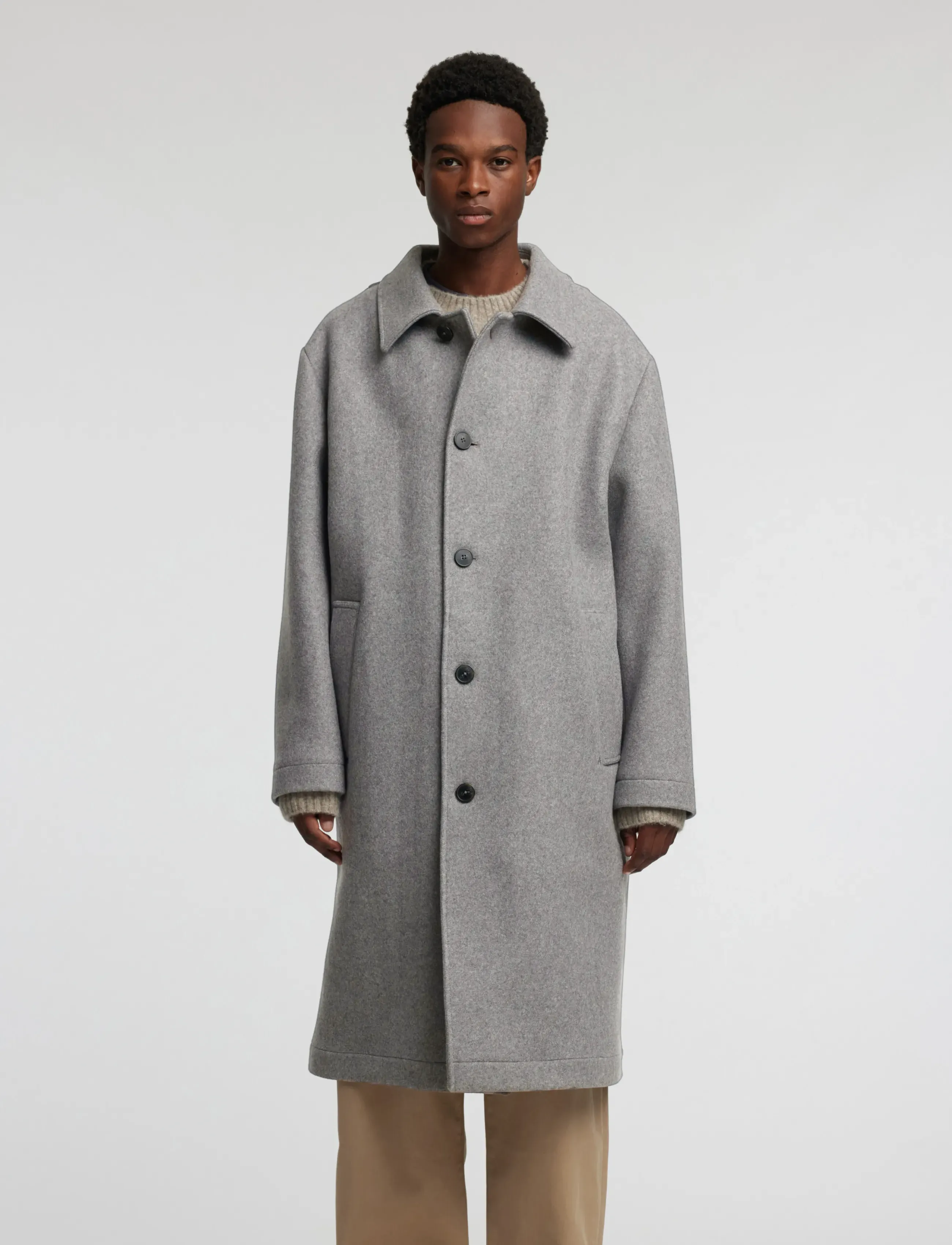 Annarr ANRFREY WOOL OVERCOAT - Streetstyle - GREY MELANGE / grey
