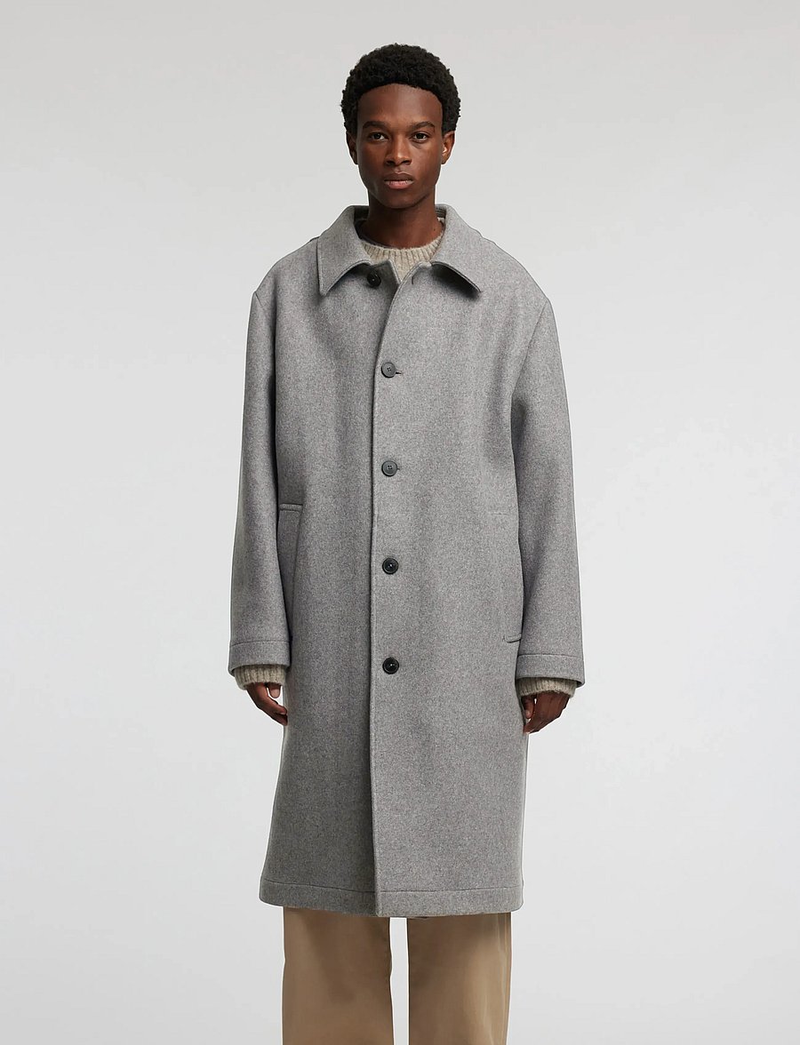 Annarr - ANRFREY WOOL OVERCOAT - ullrockar - grey melange - 0