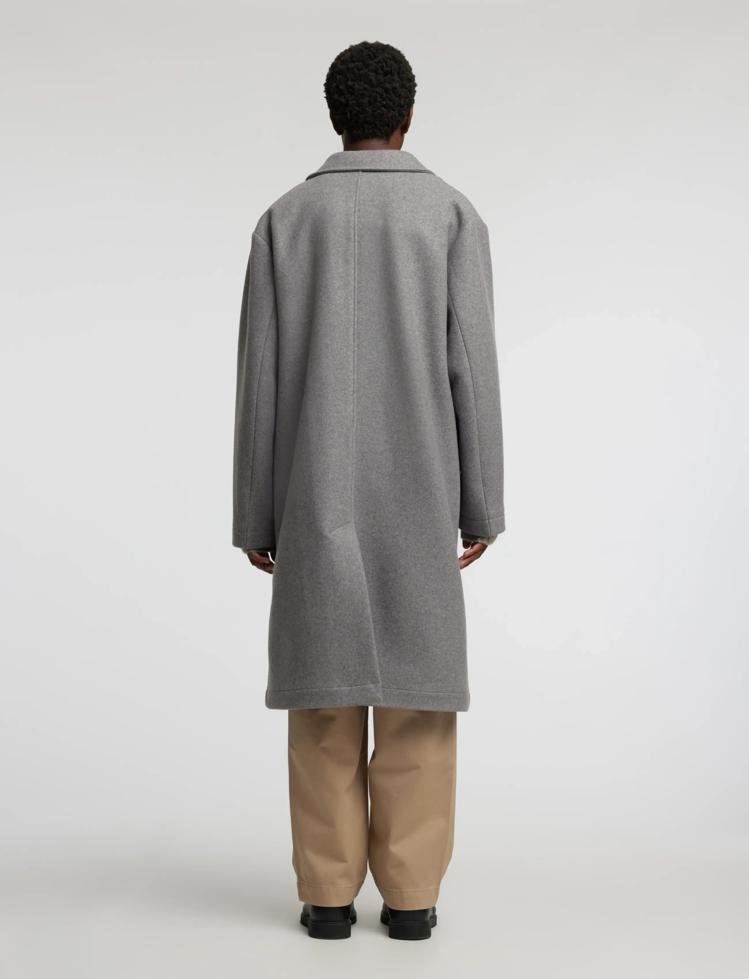 Annarr - ANRFREY WOOL OVERCOAT - ullrockar - grey melange - 3