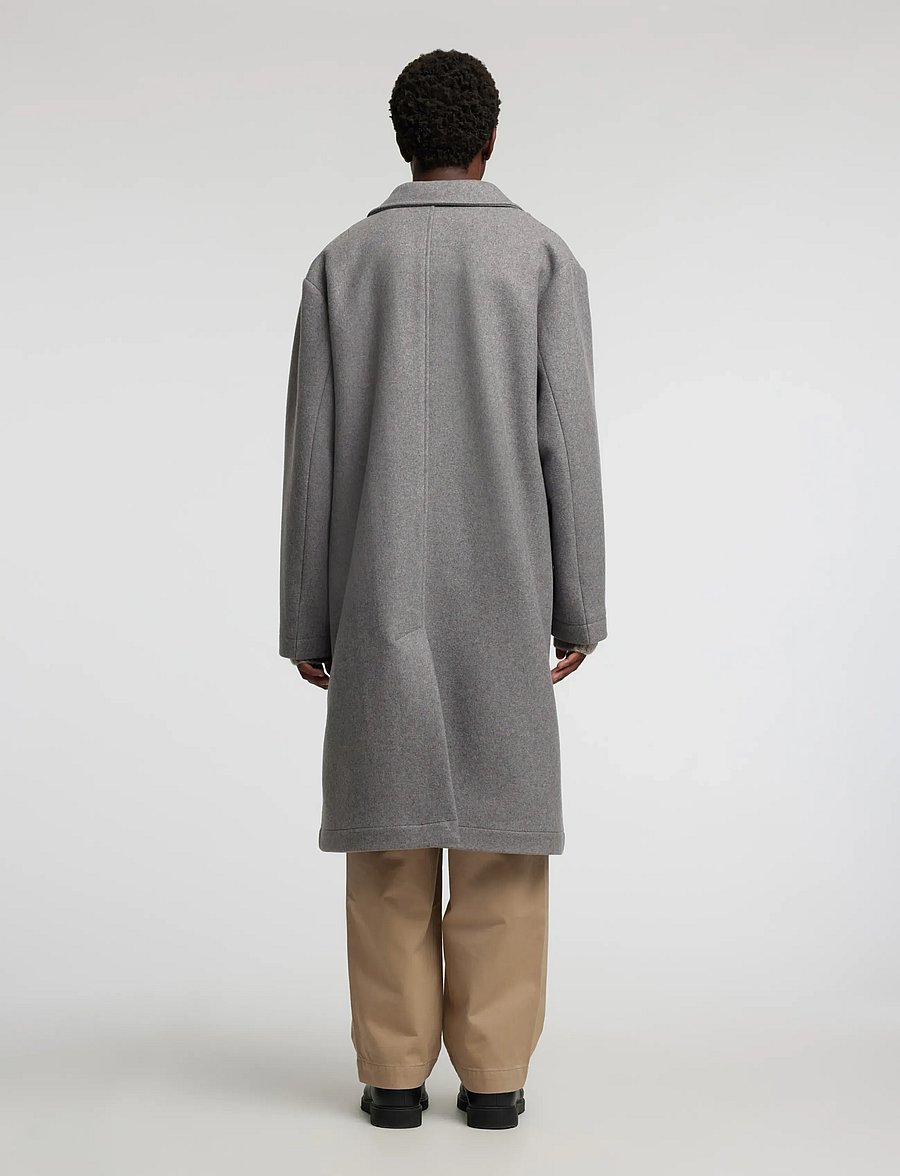 Annarr - ANRFREY WOOL OVERCOAT - ullrockar - grey melange - 3