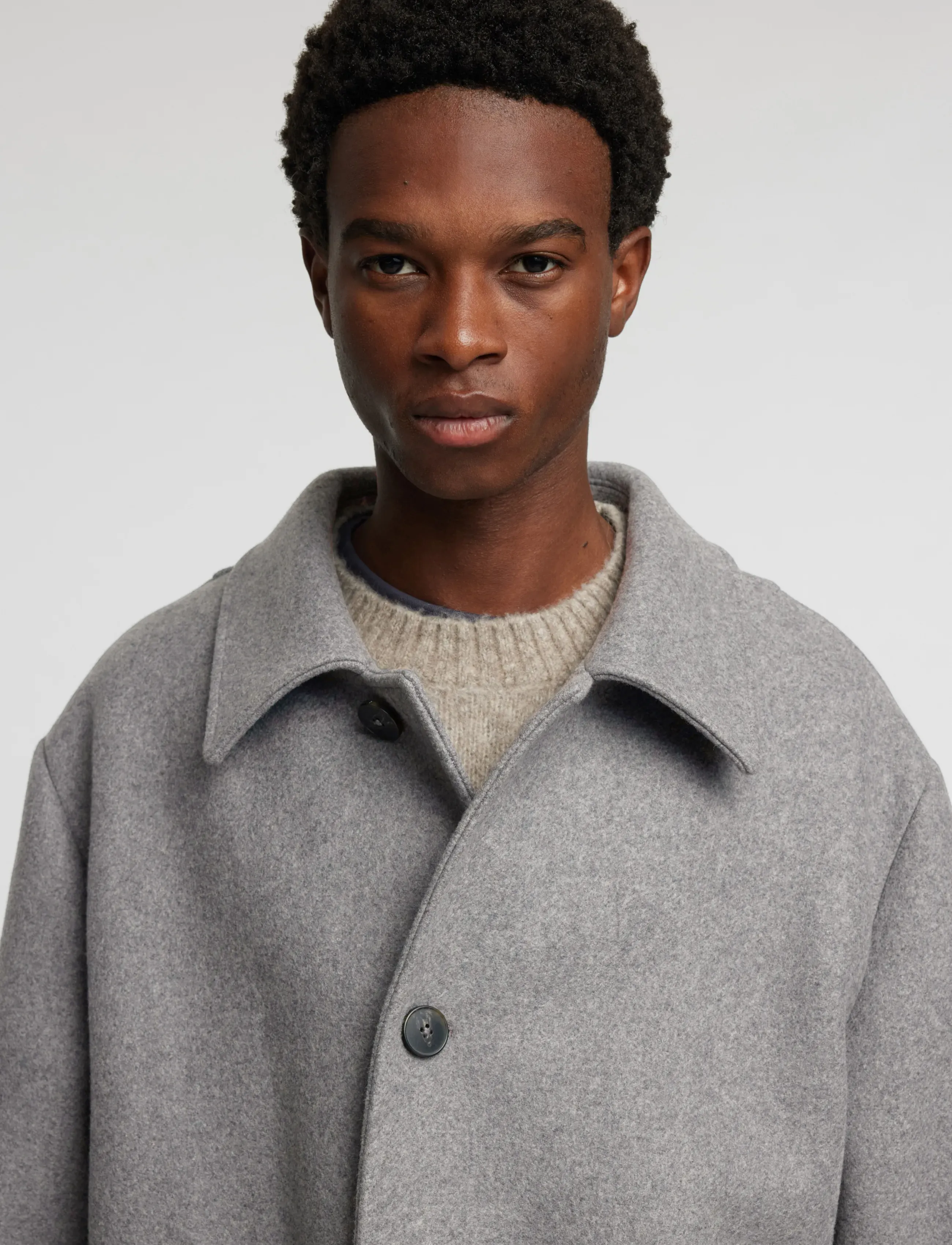 Annarr - ANRFREY WOOL OVERCOAT - ullrockar - grey melange - 5