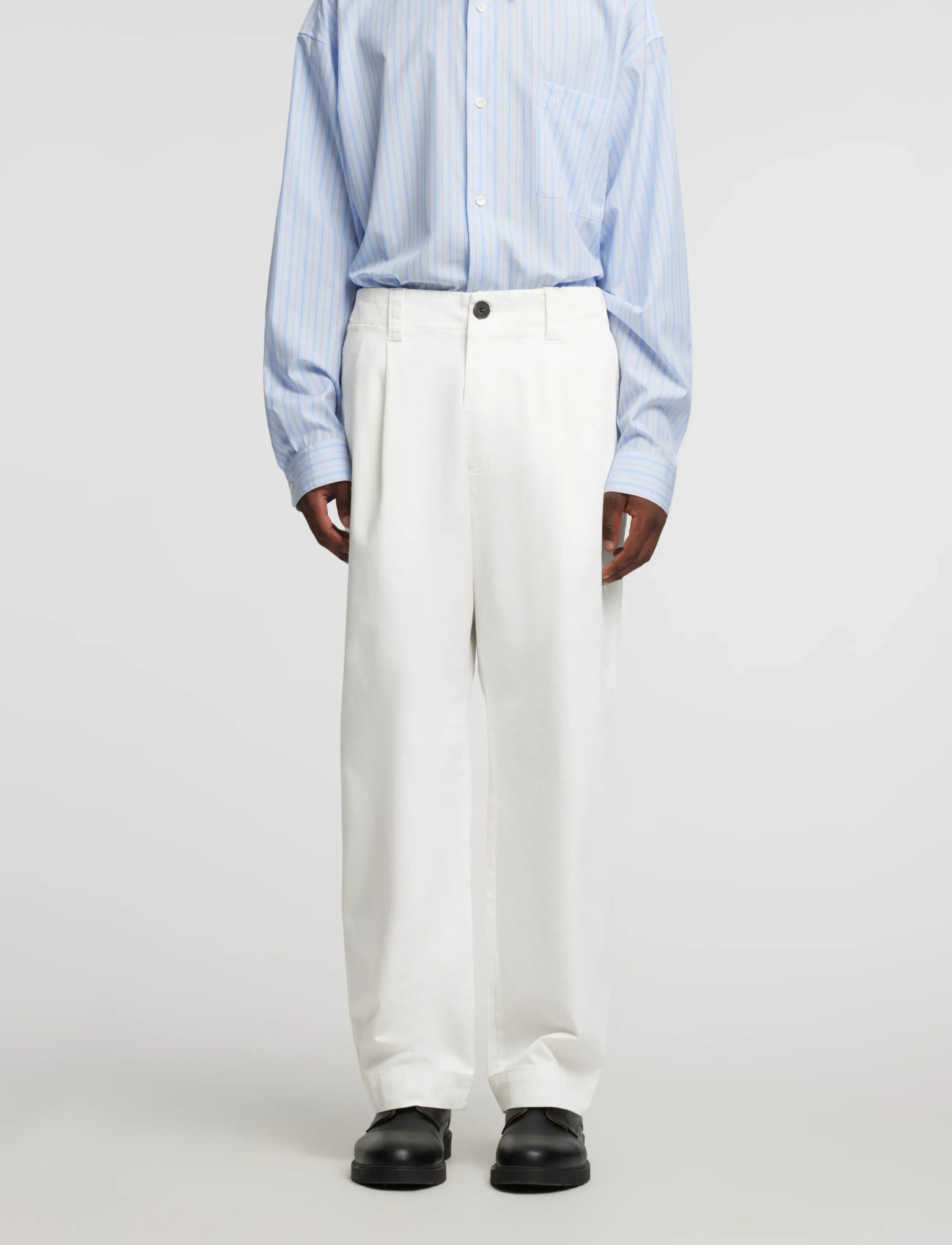 Annarr Anrhalden Pants, M, White, Bukser > Afslappet, Herre