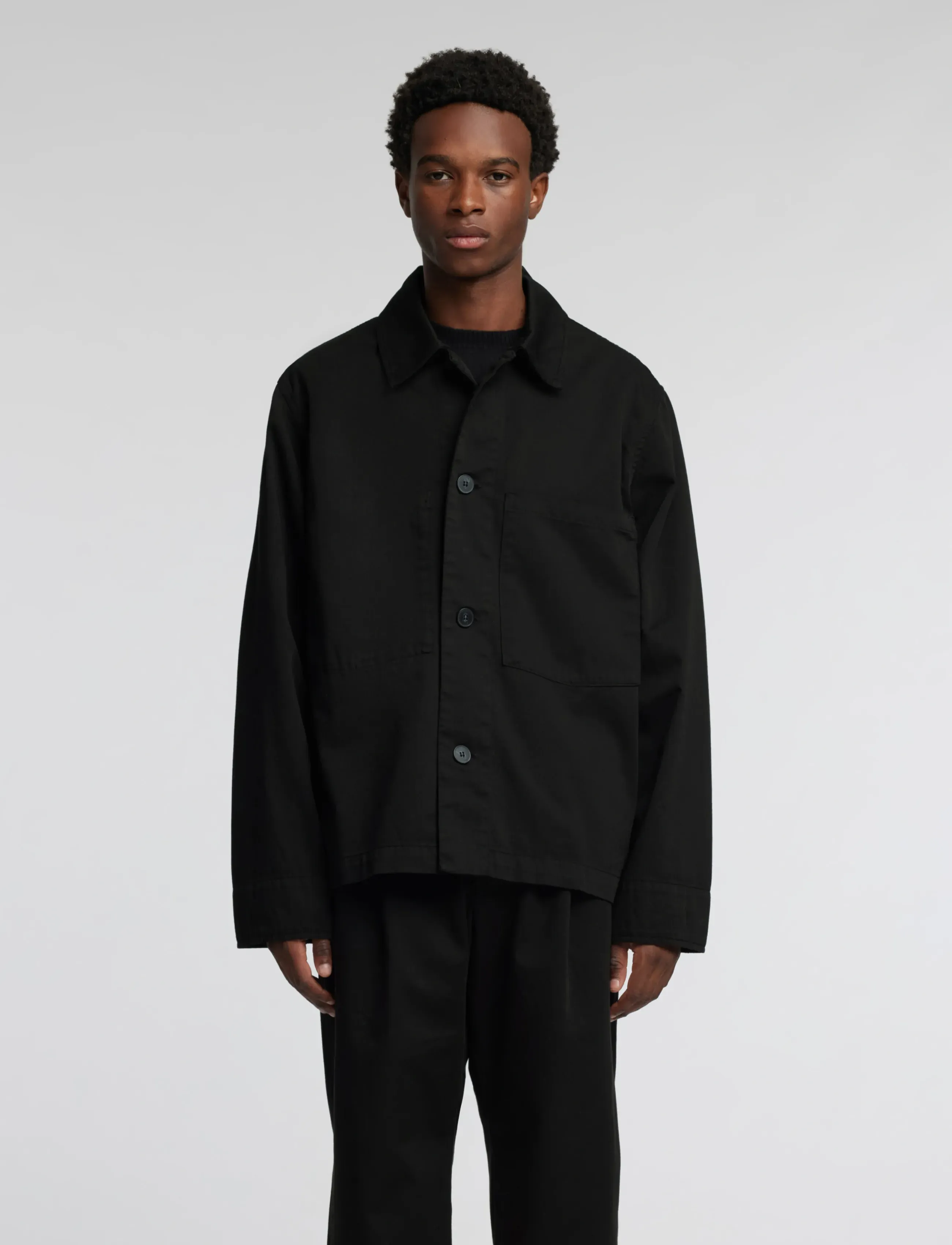 Annarr Anrharki Overshirt, M, Oberteile, Schwarz - Overshirts, Männerswear