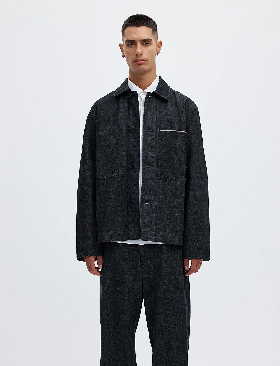 Annarr - ANRFLOKI SELVEDGE DENIM RINSE OVERSHIRT - ungefütterte denimjacken - blue denim - 0