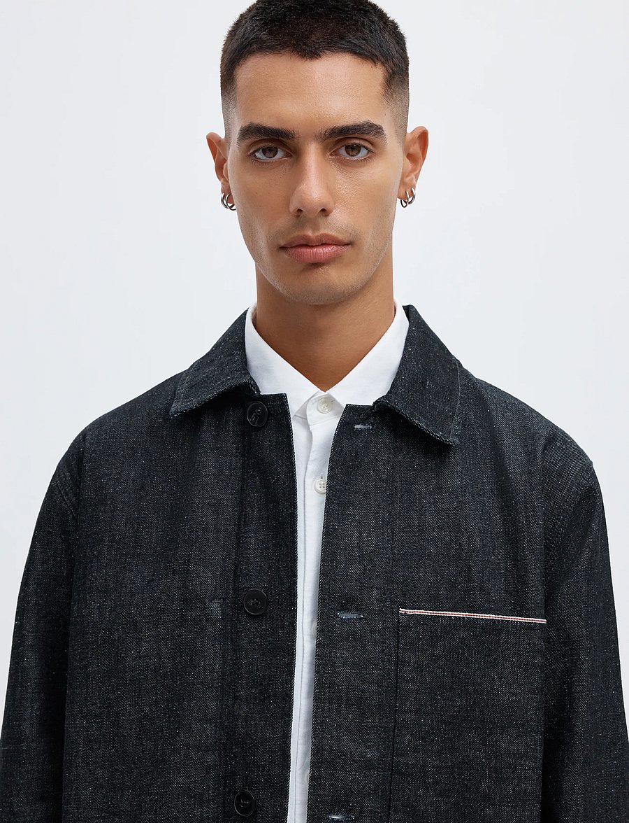 Annarr - ANRFLOKI SELVEDGE DENIM RINSE OVERSHIRT - ungefütterte denimjacken - blue denim - 5