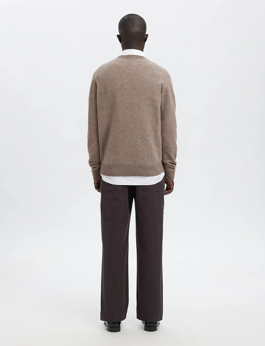 Annarr - ANRRAGI LS KNIT WOOL CREW NECK - rundhalsad - dark earth - 3