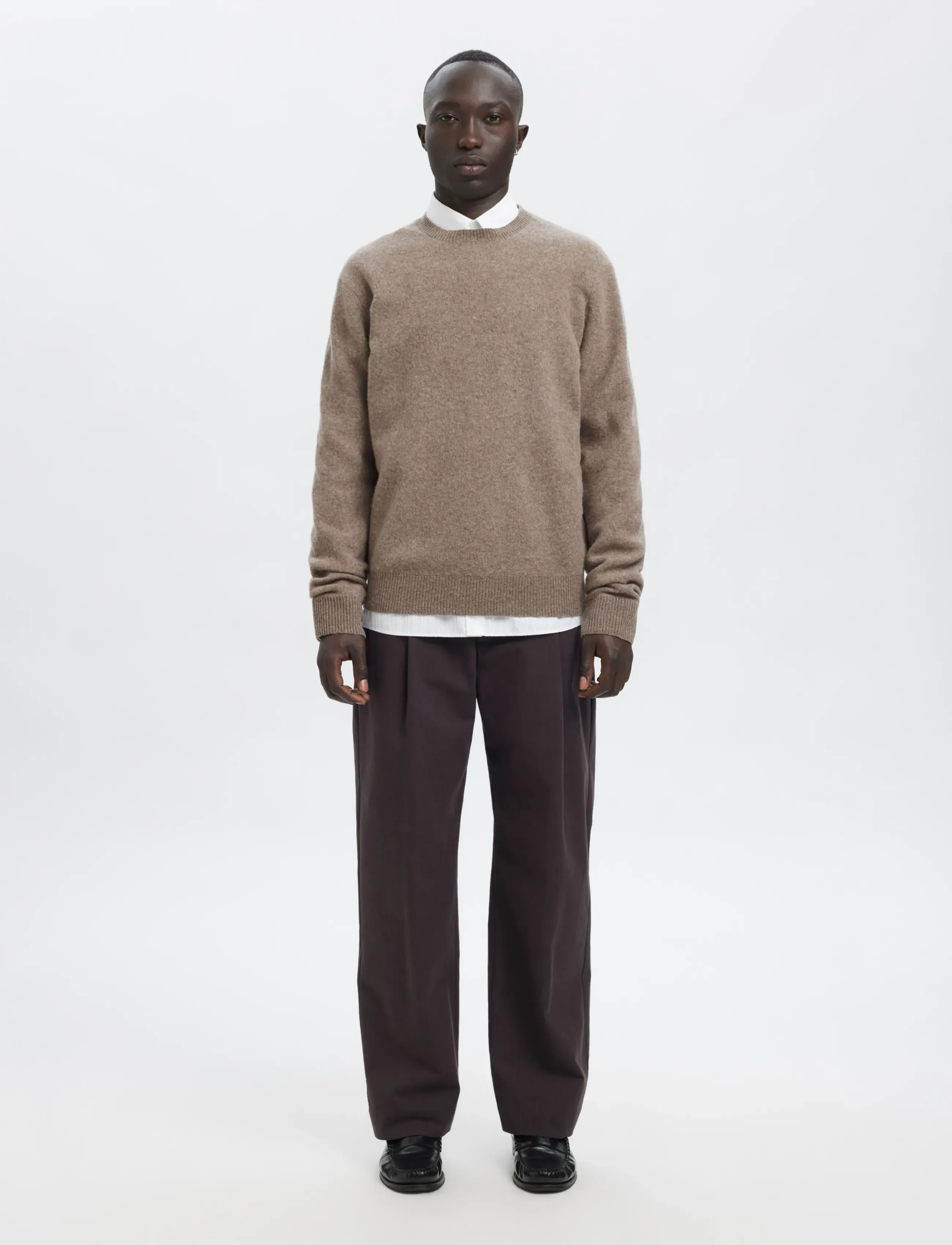 Annarr - ANRRAGI LS KNIT WOOL CREW NECK - rundhalsad - dark earth - 4