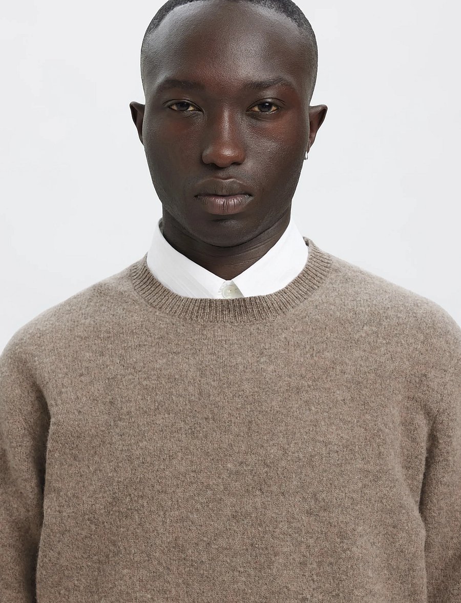 Annarr - ANRRAGI LS KNIT WOOL CREW NECK - rundhalsad - dark earth - 5