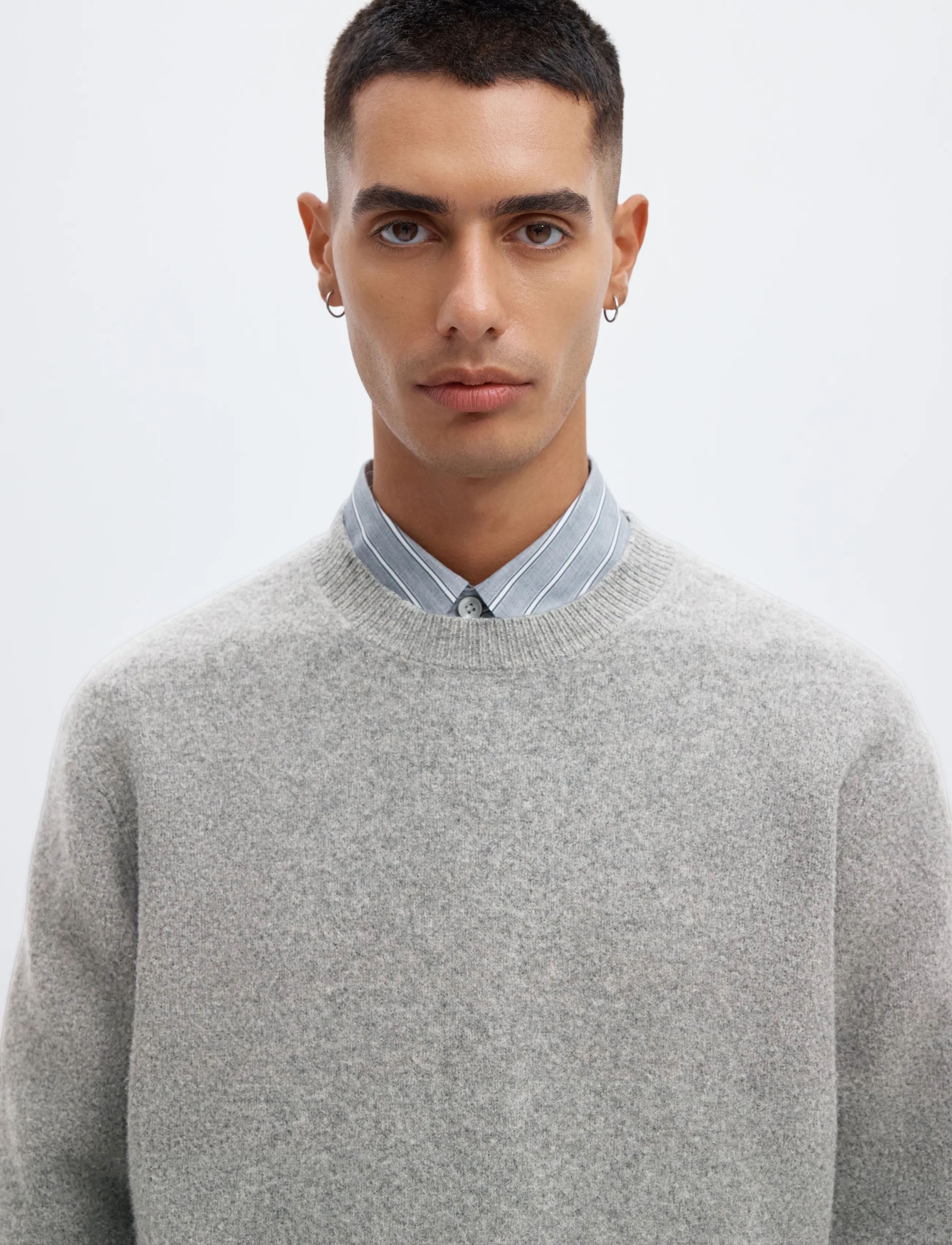 Annarr - ANRRAGI LS KNIT WOOL CREW NECK - Ümara kaelusega - medium grey melange - 5
