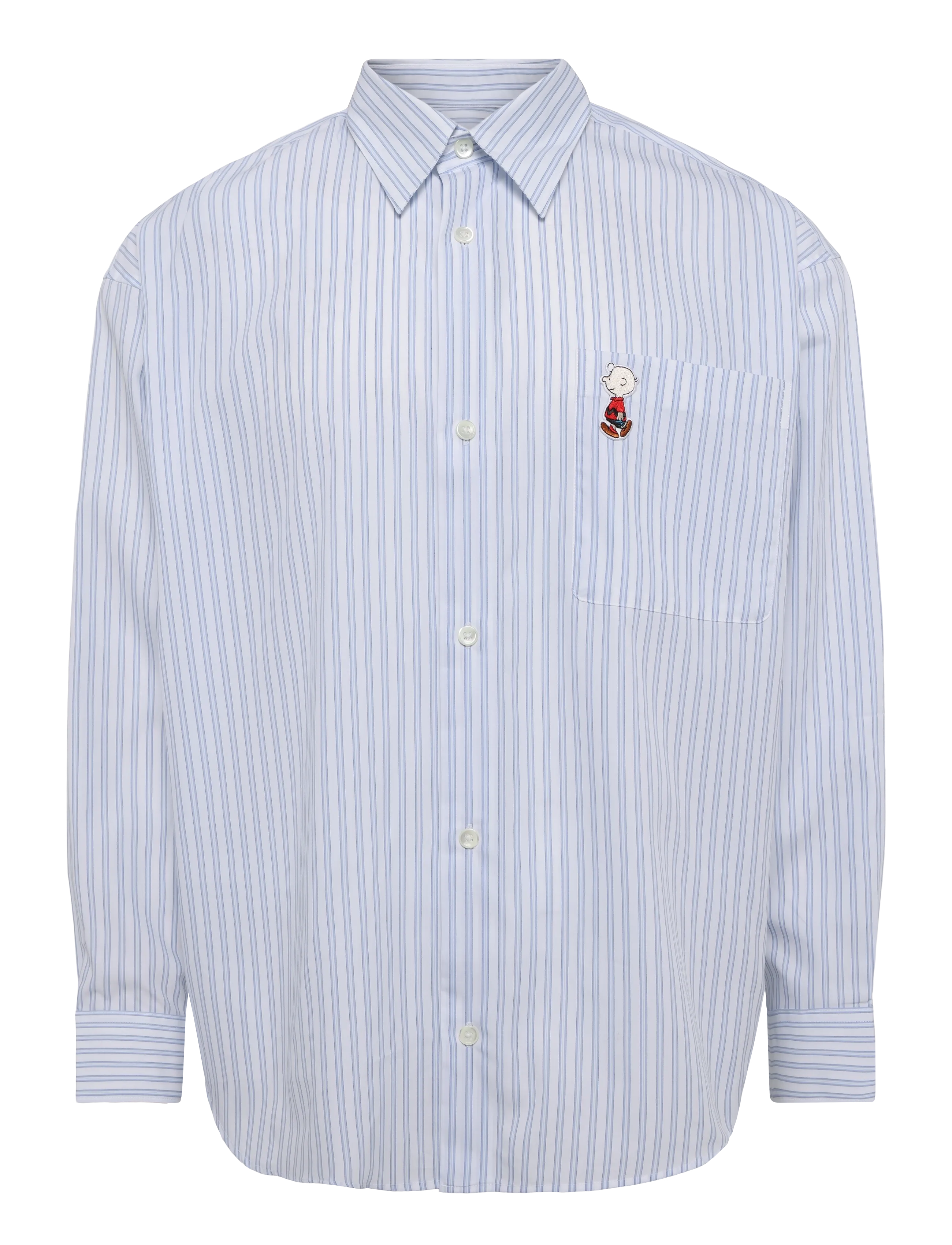 Annarr - ANRVOLUND-POPLIN CHARLIE BROWN SHIRT LS - stribede skjorter - bright white - 1