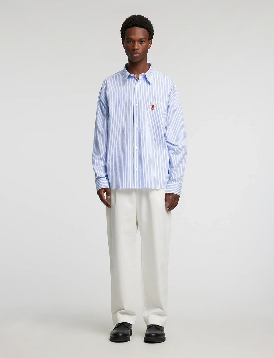 Annarr - ANRVOLUND-POPLIN CHARLIE BROWN SHIRT LS - stribede skjorter - bright white - 0