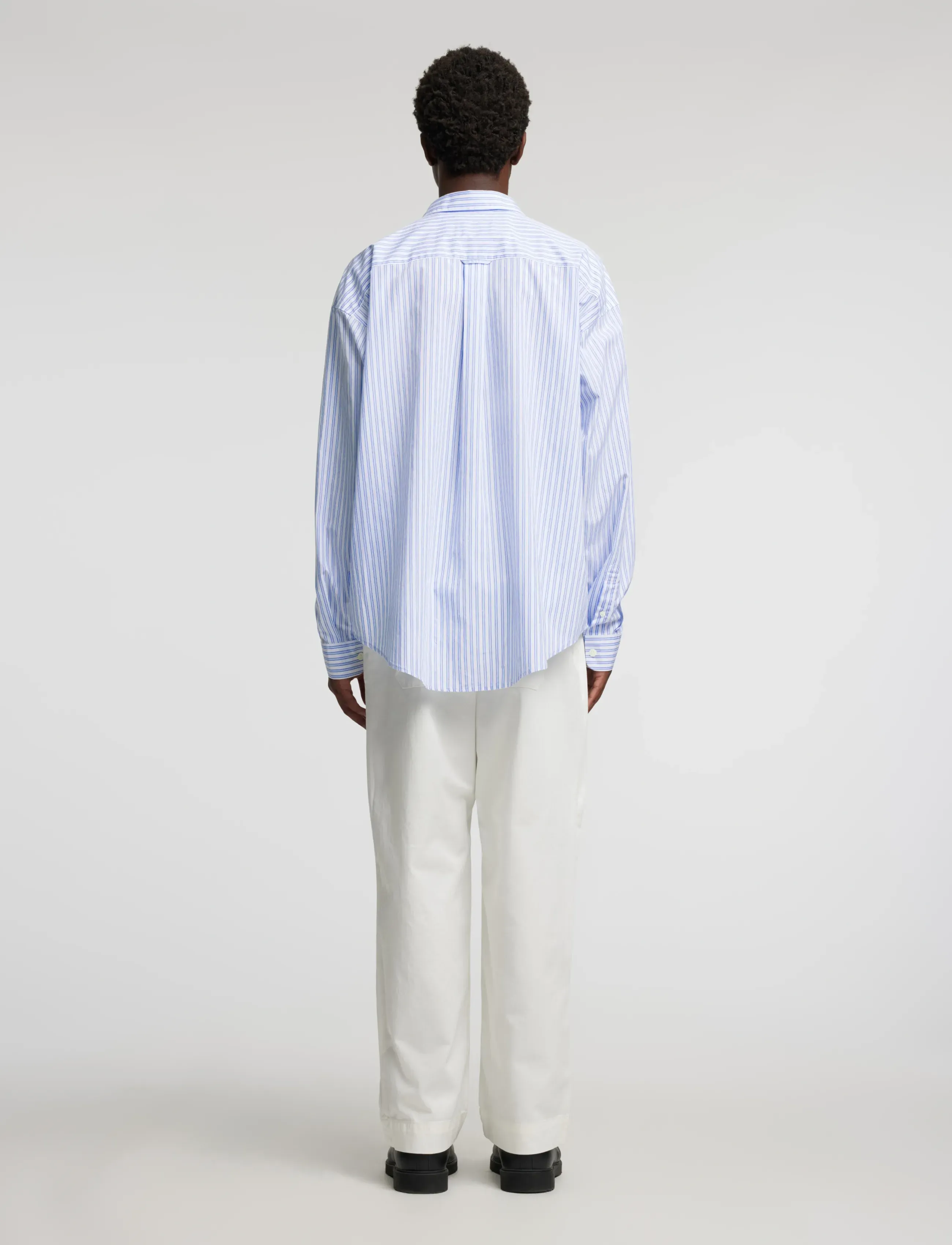 Annarr - ANRVOLUND-POPLIN CHARLIE BROWN SHIRT LS - stribede skjorter - bright white - 3