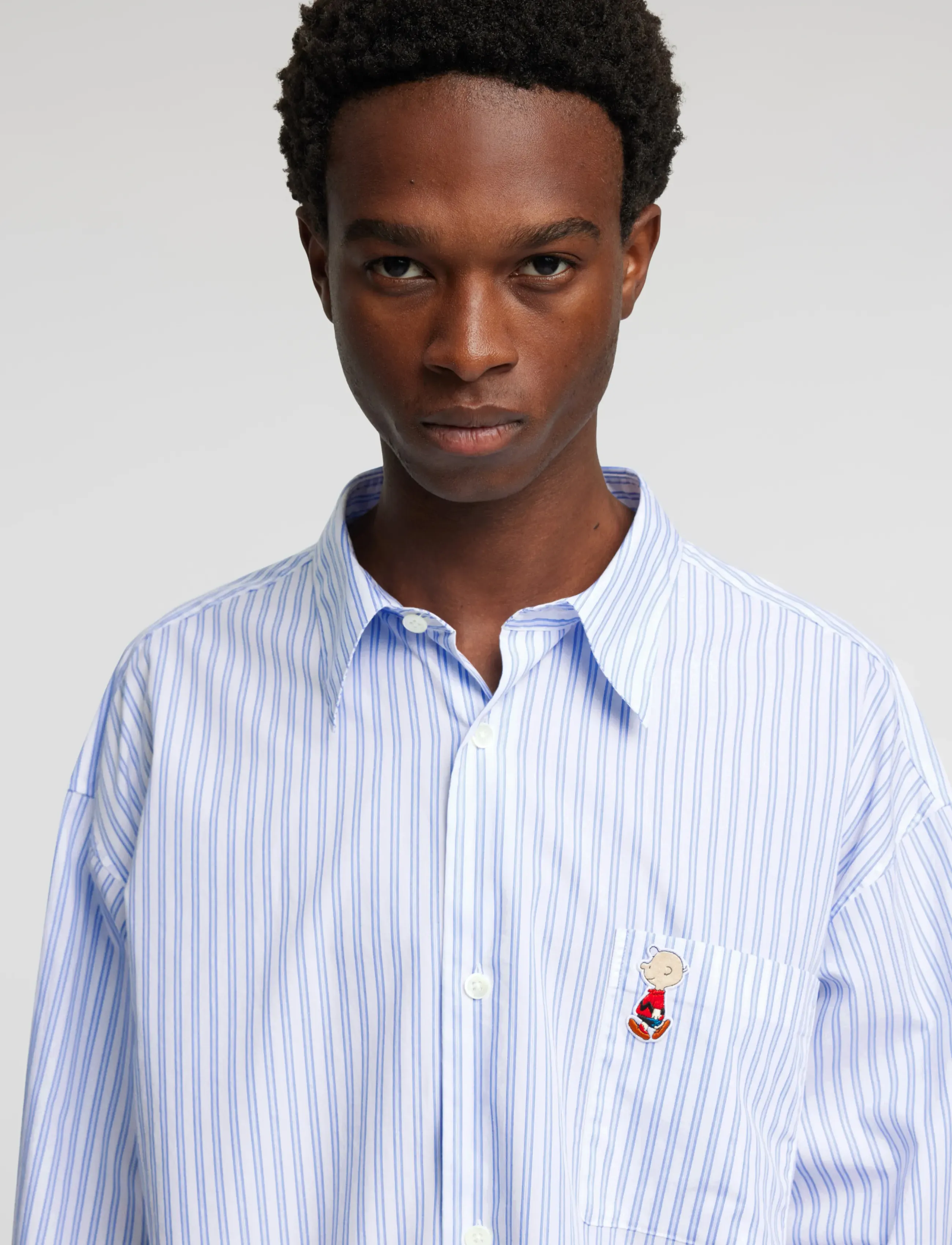 Annarr - ANRVOLUND-POPLIN CHARLIE BROWN SHIRT LS - stribede skjorter - bright white - 4