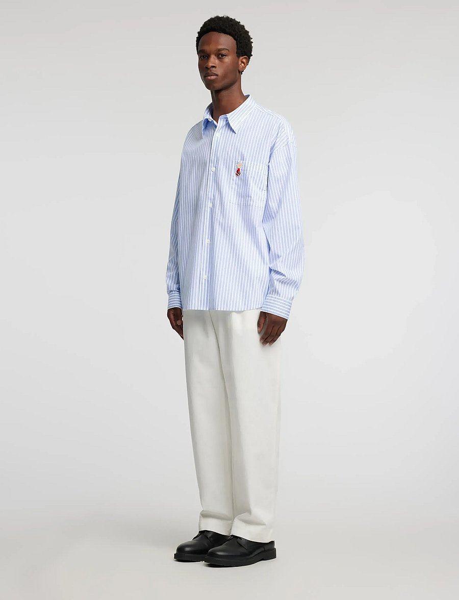 Annarr - ANRVOLUND-POPLIN CHARLIE BROWN SHIRT LS - stribede skjorter - bright white - 5