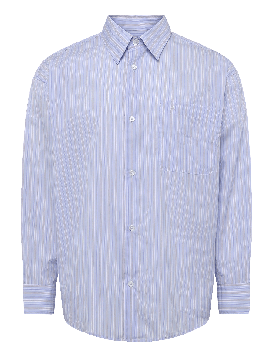 Annarr - ANRVOLUND-POPLIN CLASSIC STRIPE SHIRT LS - stribede skjorter - skyway - 1