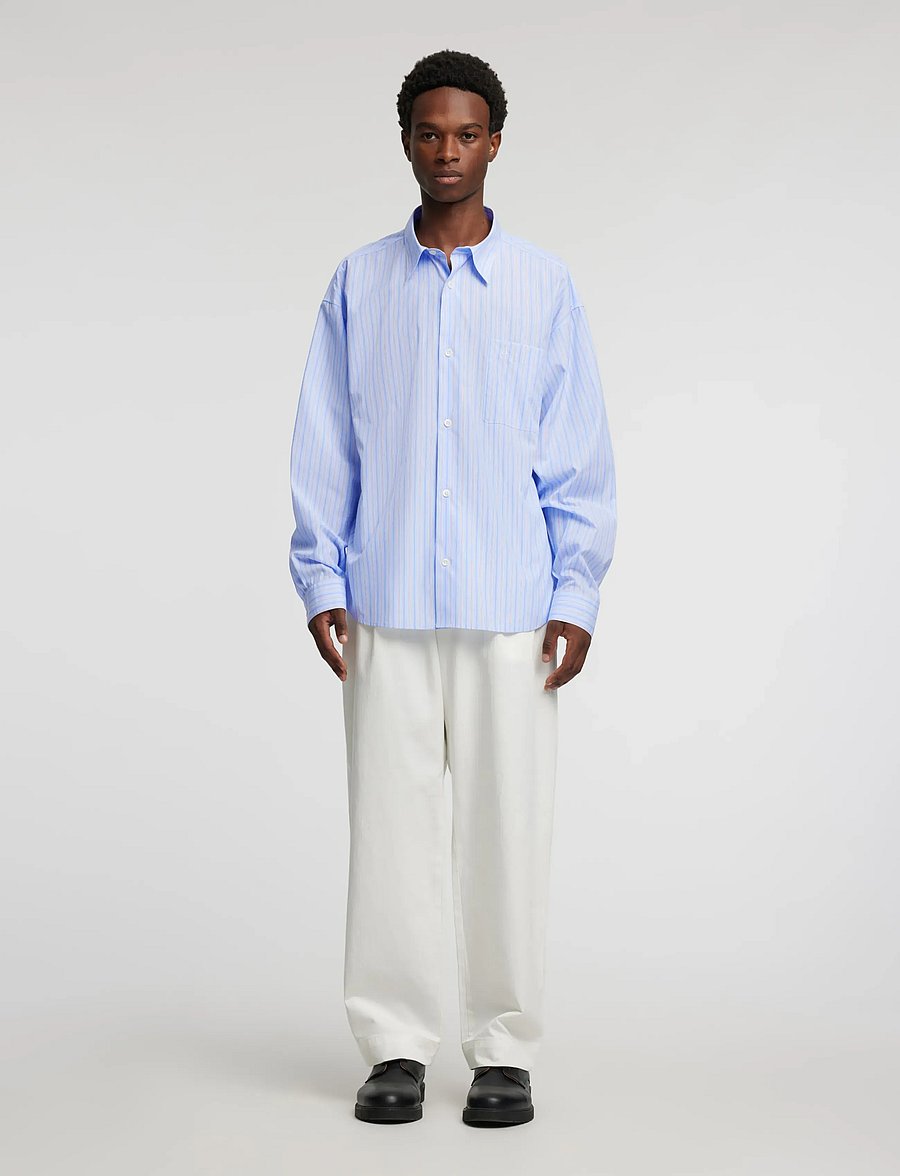 Annarr - ANRVOLUND-POPLIN CLASSIC STRIPE SHIRT LS - stribede skjorter - skyway - 4