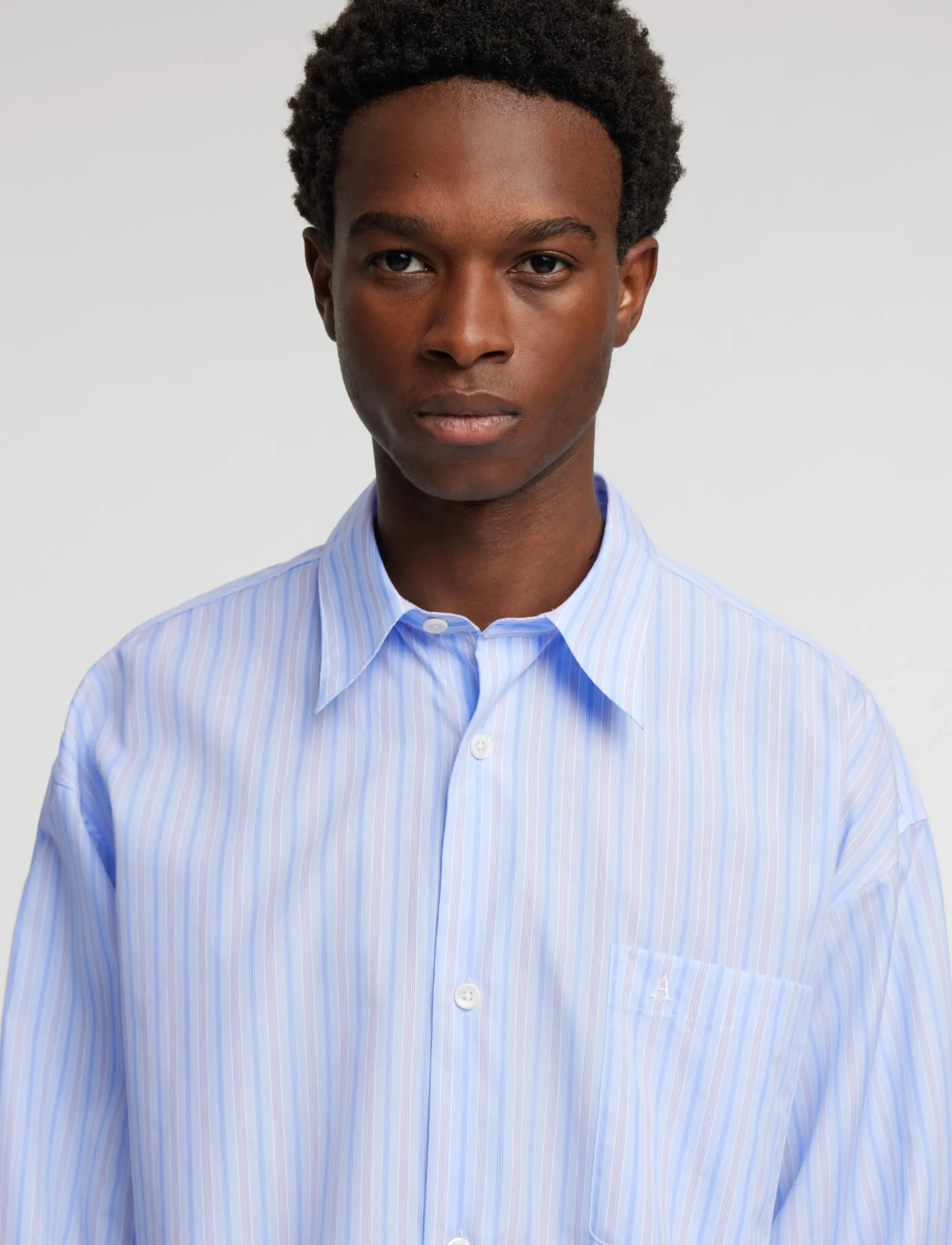 Annarr - ANRVOLUND-POPLIN CLASSIC STRIPE SHIRT LS - skyway - 5