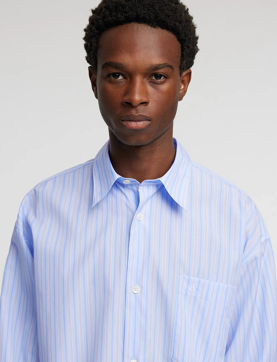 Annarr - ANRVOLUND-POPLIN CLASSIC STRIPE SHIRT LS - stribede skjorter - skyway - 5