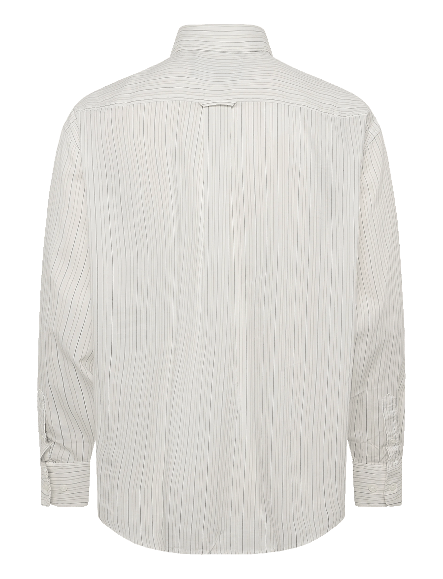 Annarr - ANRVOLUND-STRIPE TEX SHIRT LS - randiga skjortor - beige - 2