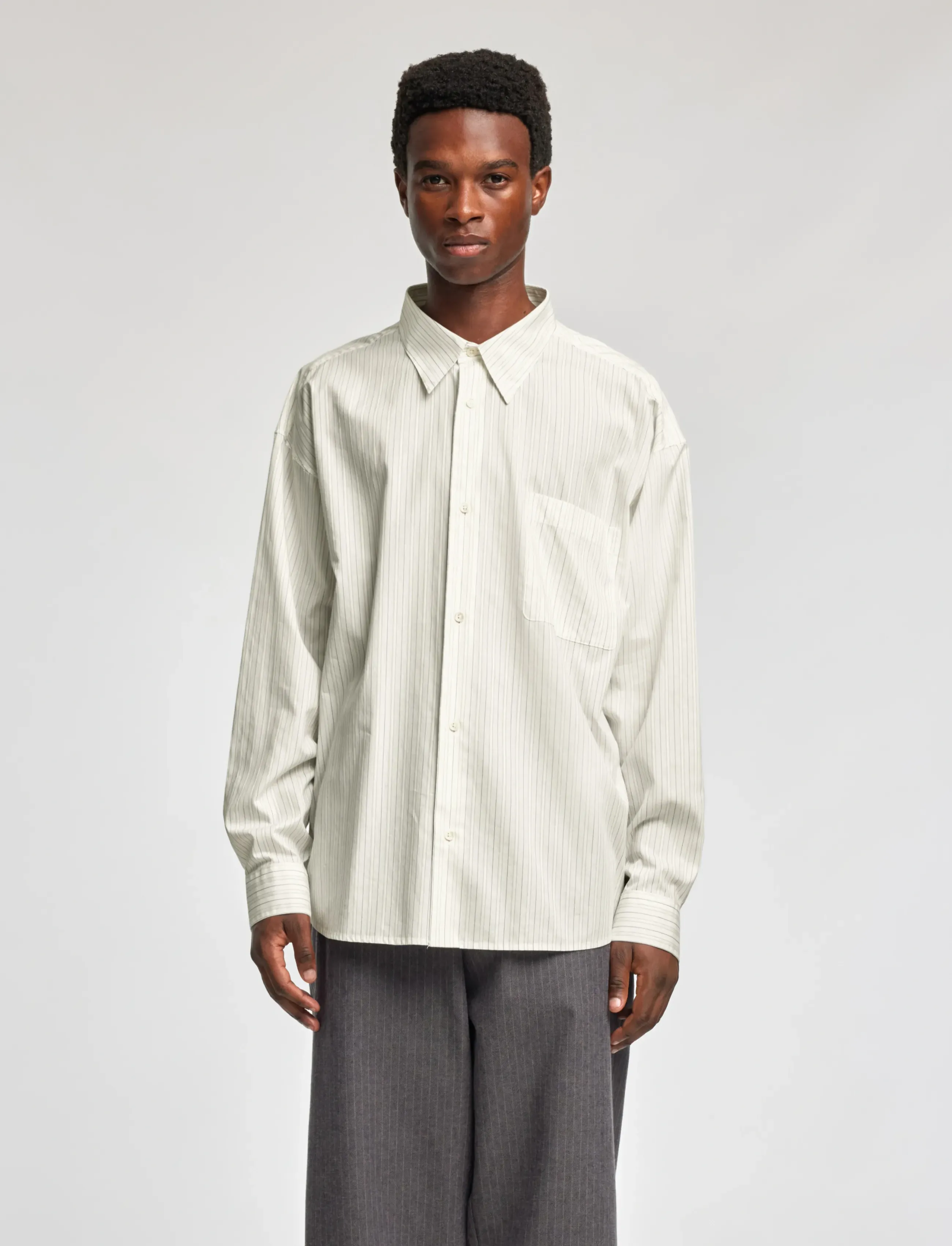 Annarr ANRVOLUND-STRIPE TEX SHIRT LS - Stribede skjorter - BEIGE / beige