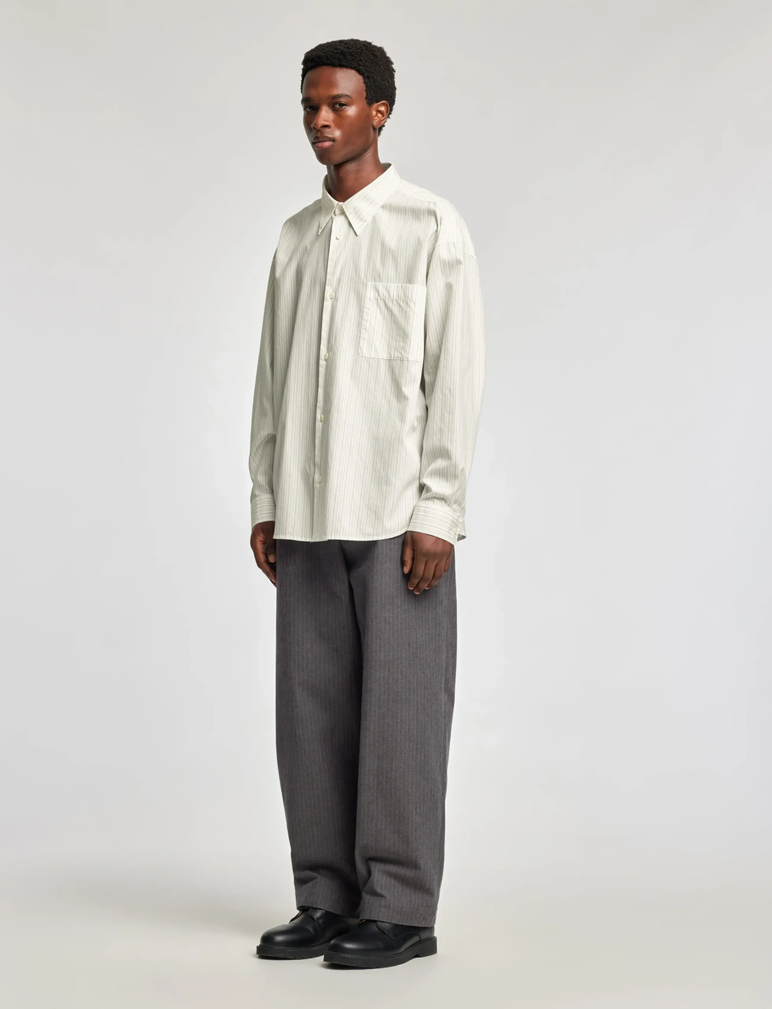 ANNARR Anrvolund-Stripe Tex Shirt Ls casual skjortor herr – bild 5