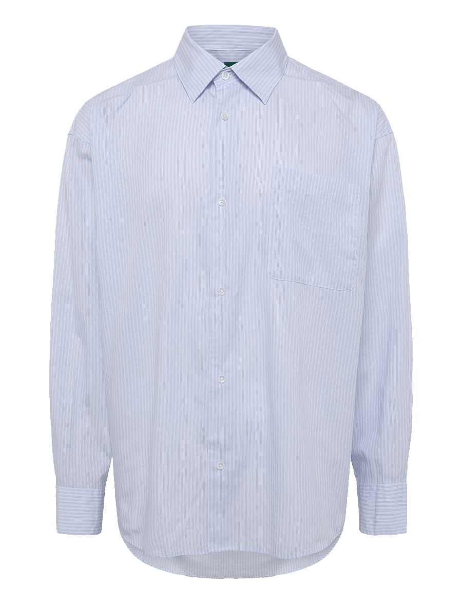 Annarr - ANRVOLUND-STRIPE TEX SHIRT LS - stribede skjorter - light blue - 1
