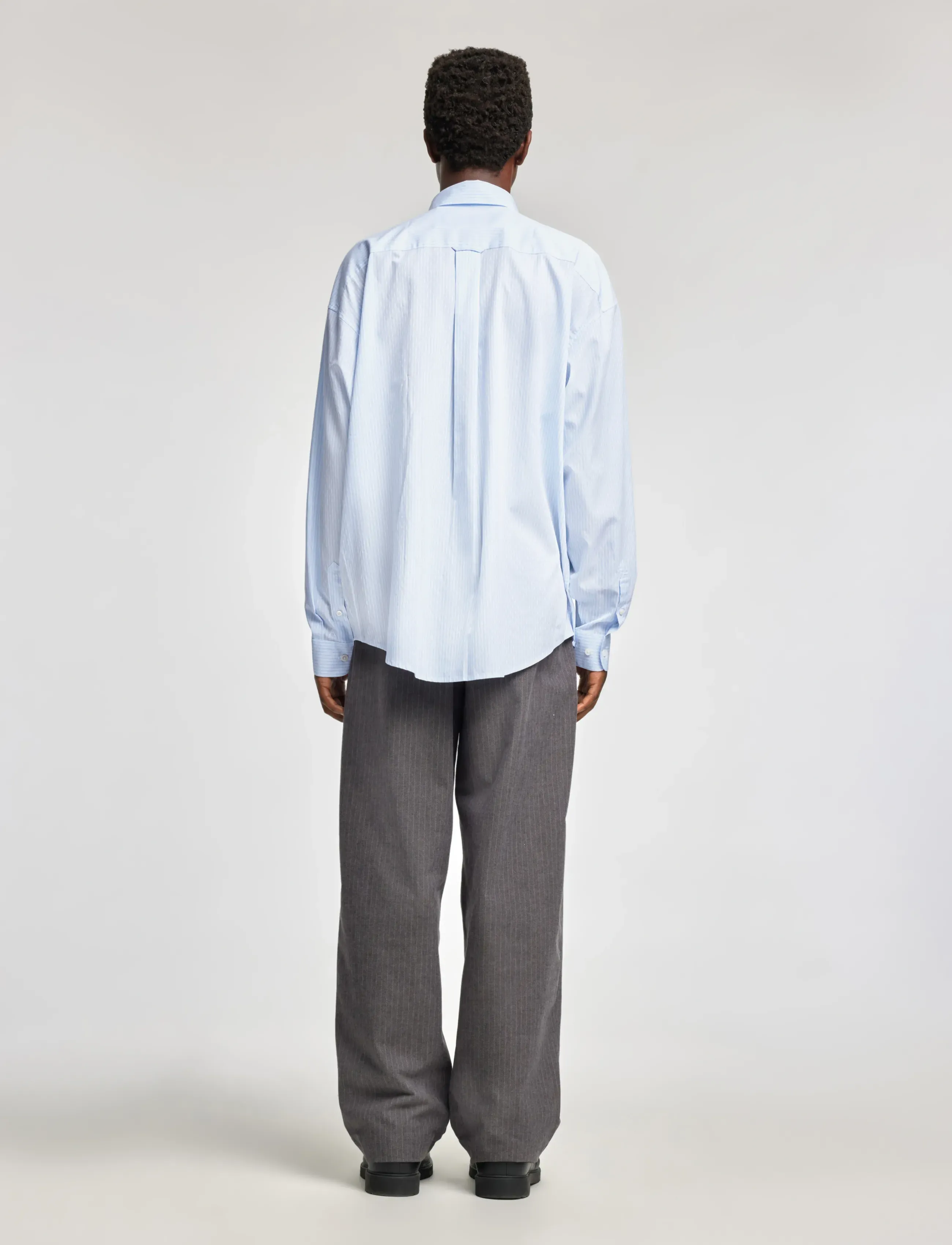 Annarr - ANRVOLUND-STRIPE TEX SHIRT LS - stribede skjorter - light blue - 3