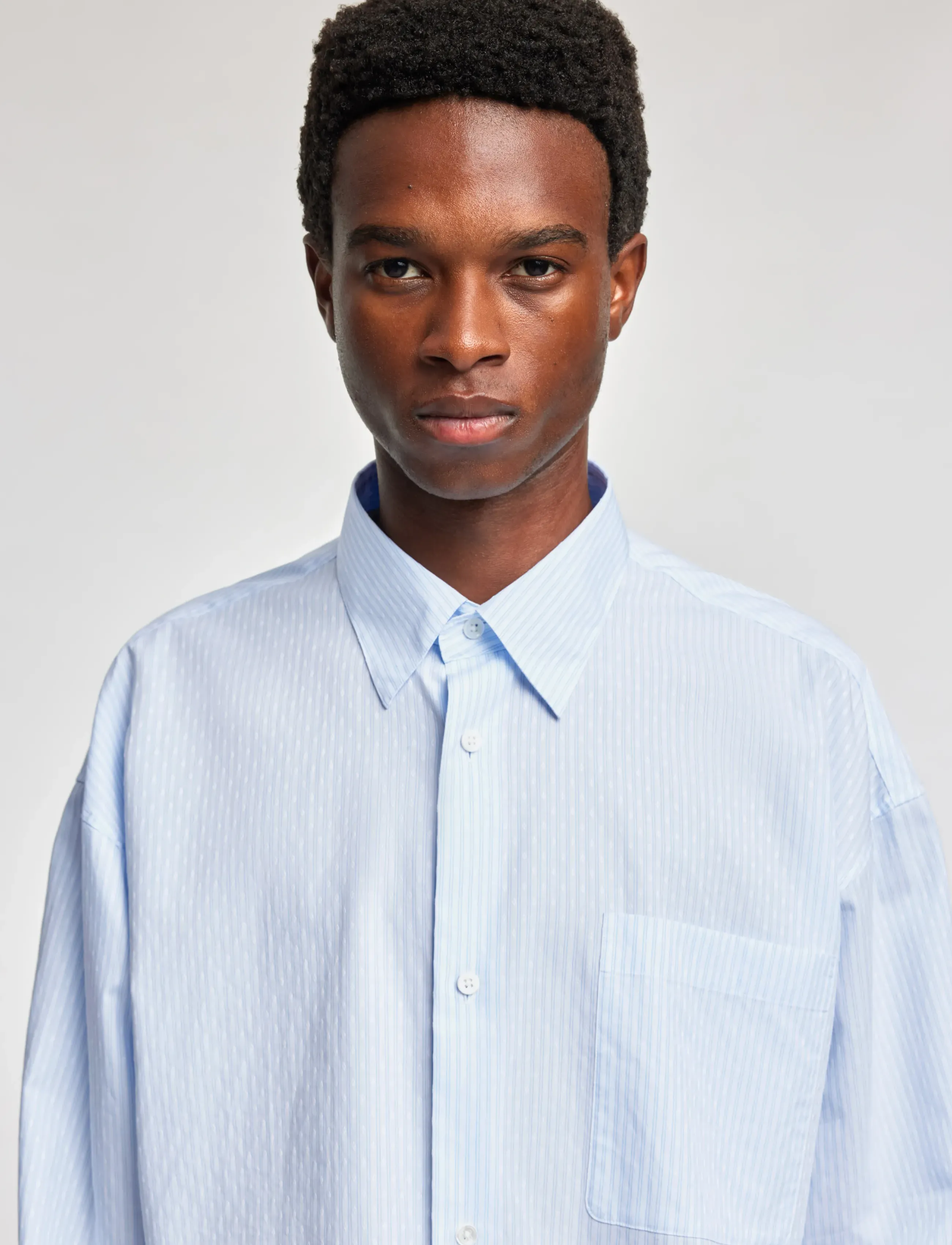 Annarr - ANRVOLUND-STRIPE TEX SHIRT LS - stribede skjorter - light blue - 5