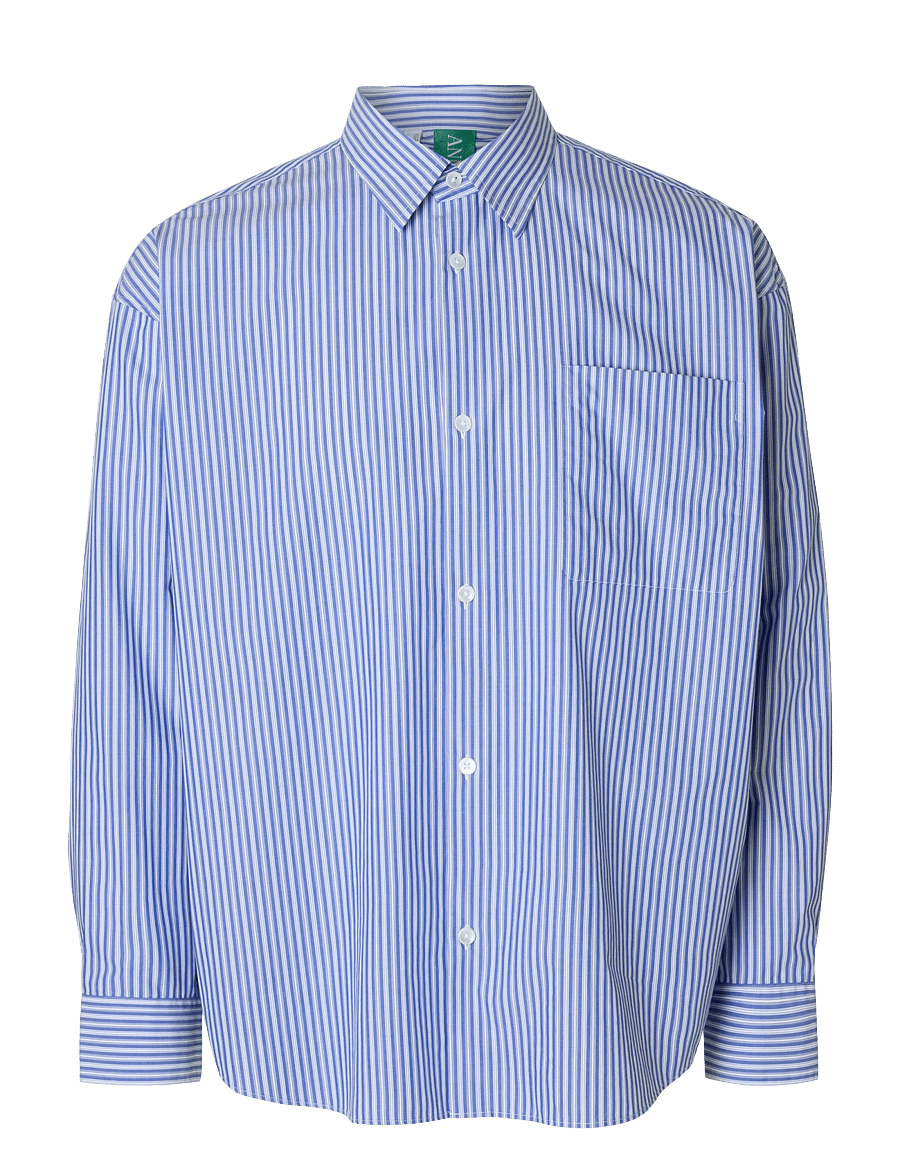 Annarr - ANRVOLUND-TM SHIRT LS - randiga skjortor - medieval blue - 1