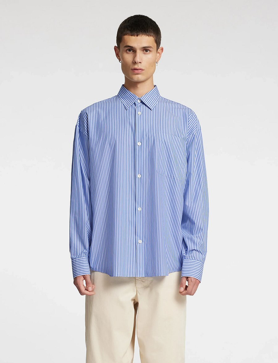 Annarr - ANRVOLUND-TM SHIRT LS - randiga skjortor - medieval blue - 0