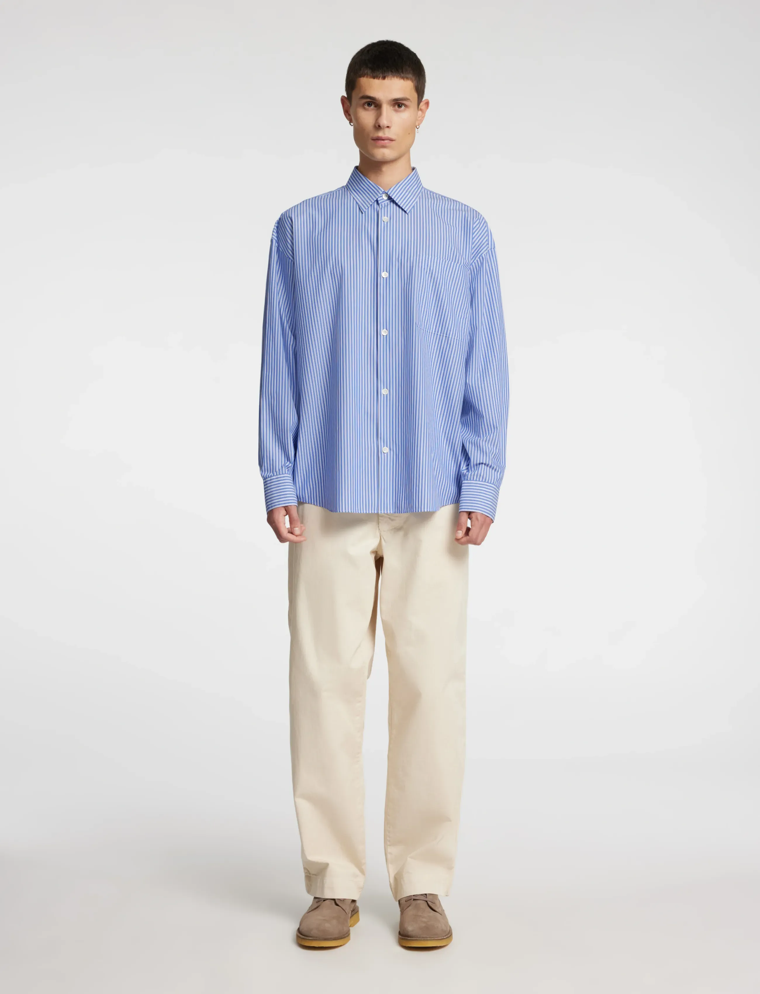 Annarr - ANRVOLUND-TM SHIRT LS - randiga skjortor - medieval blue - 3
