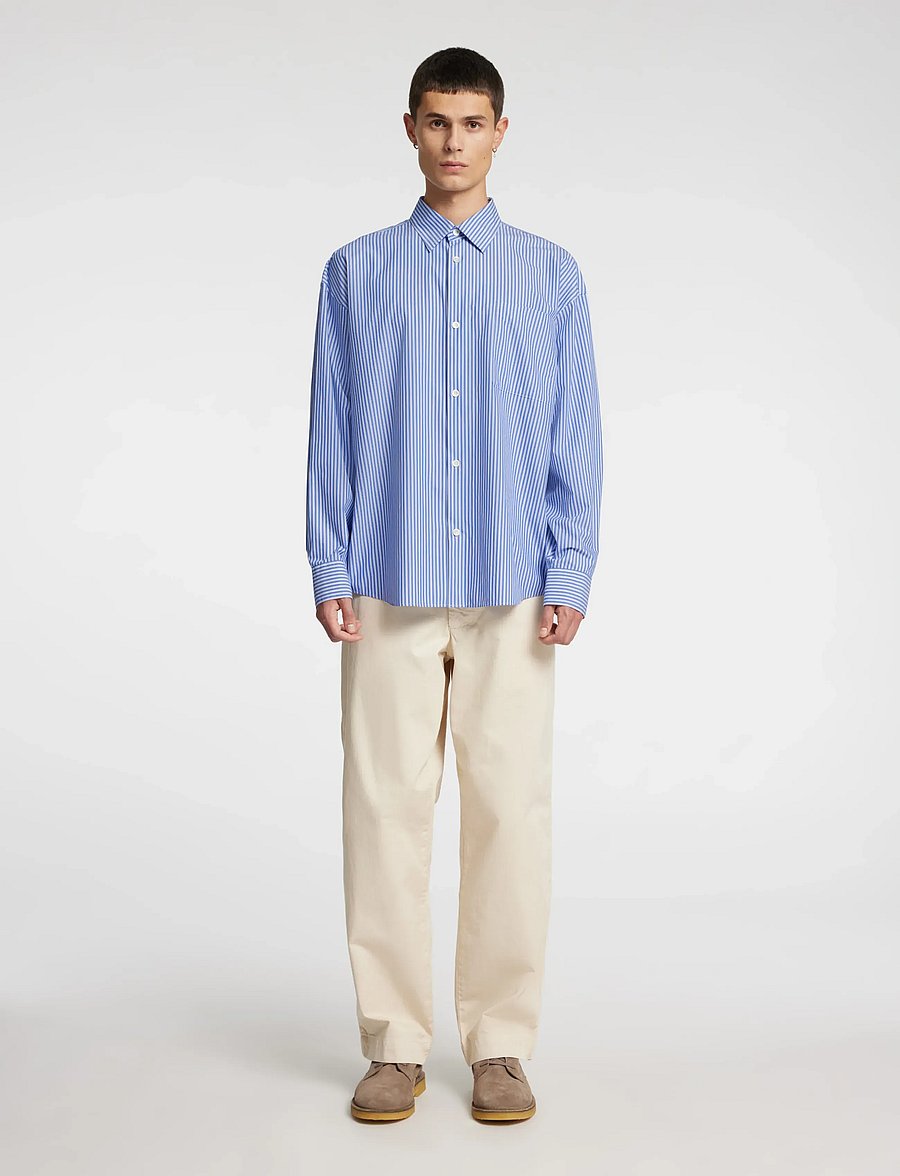 Annarr - ANRVOLUND-TM SHIRT LS - randiga skjortor - medieval blue - 3
