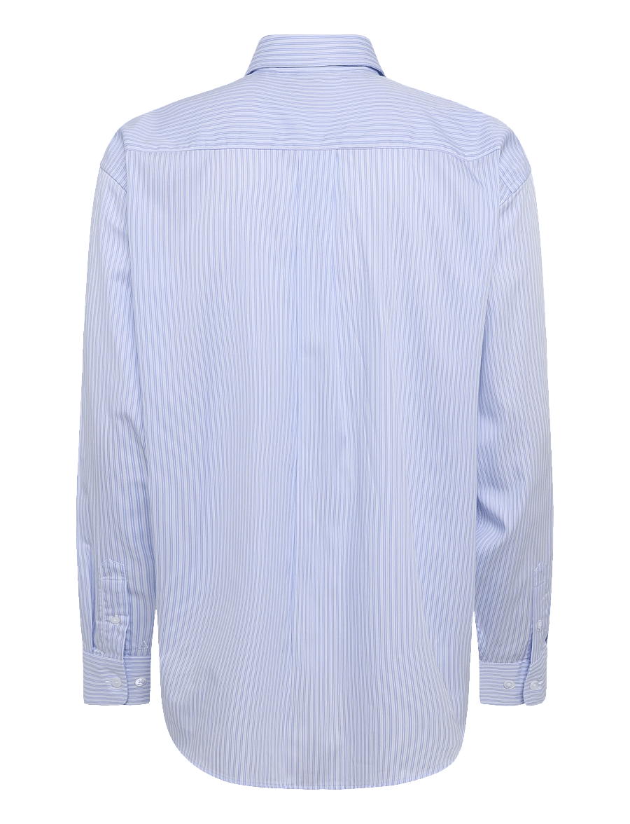 Annarr - ANRVOLUND-BLUE STRIPE SHIRT LS - randiga skjortor - cashmere blue - 2