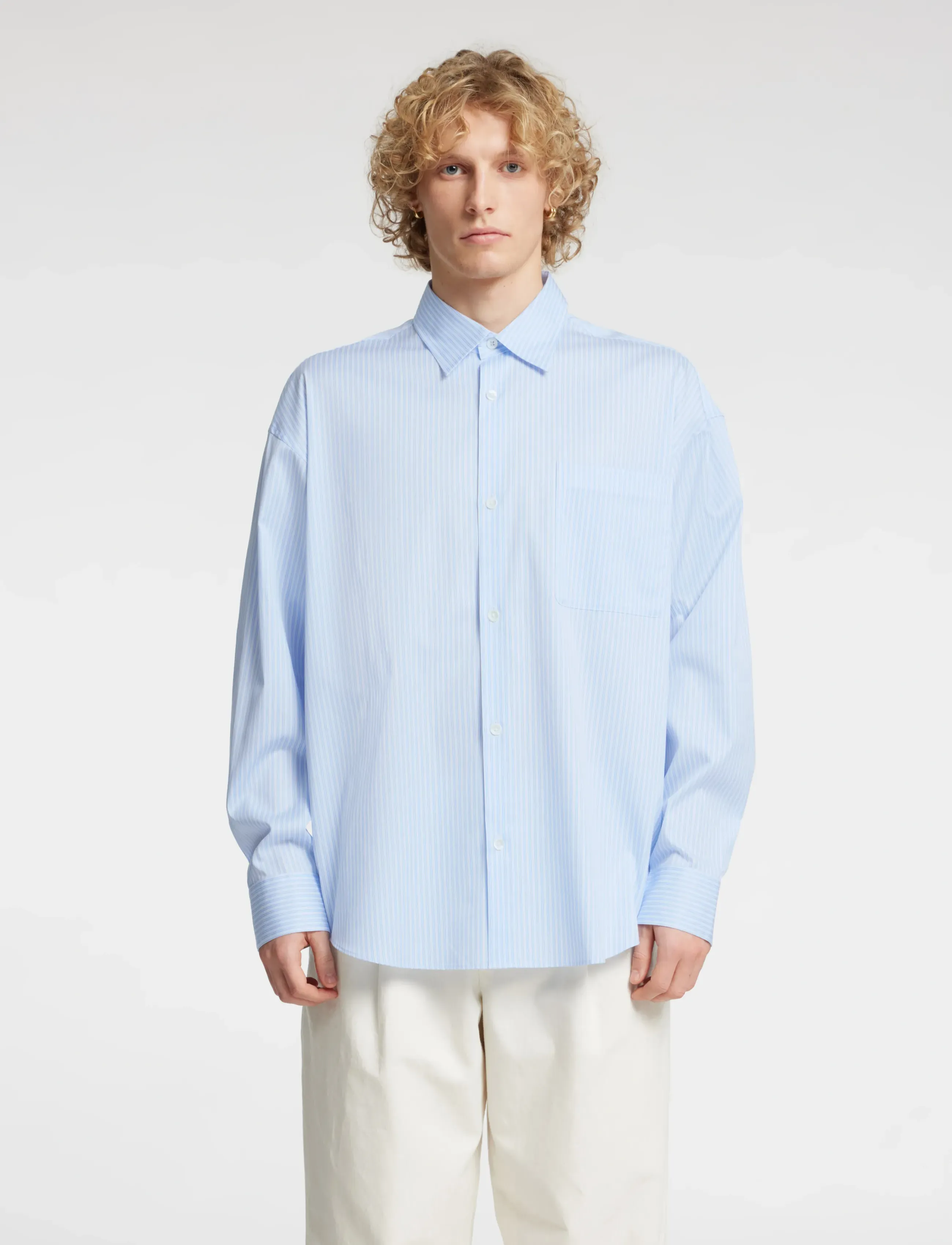 Annarr ANRVOLUND-BLUE STRIPE SHIRT LS - Stribede skjorter - CASHMERE BLUE / blue